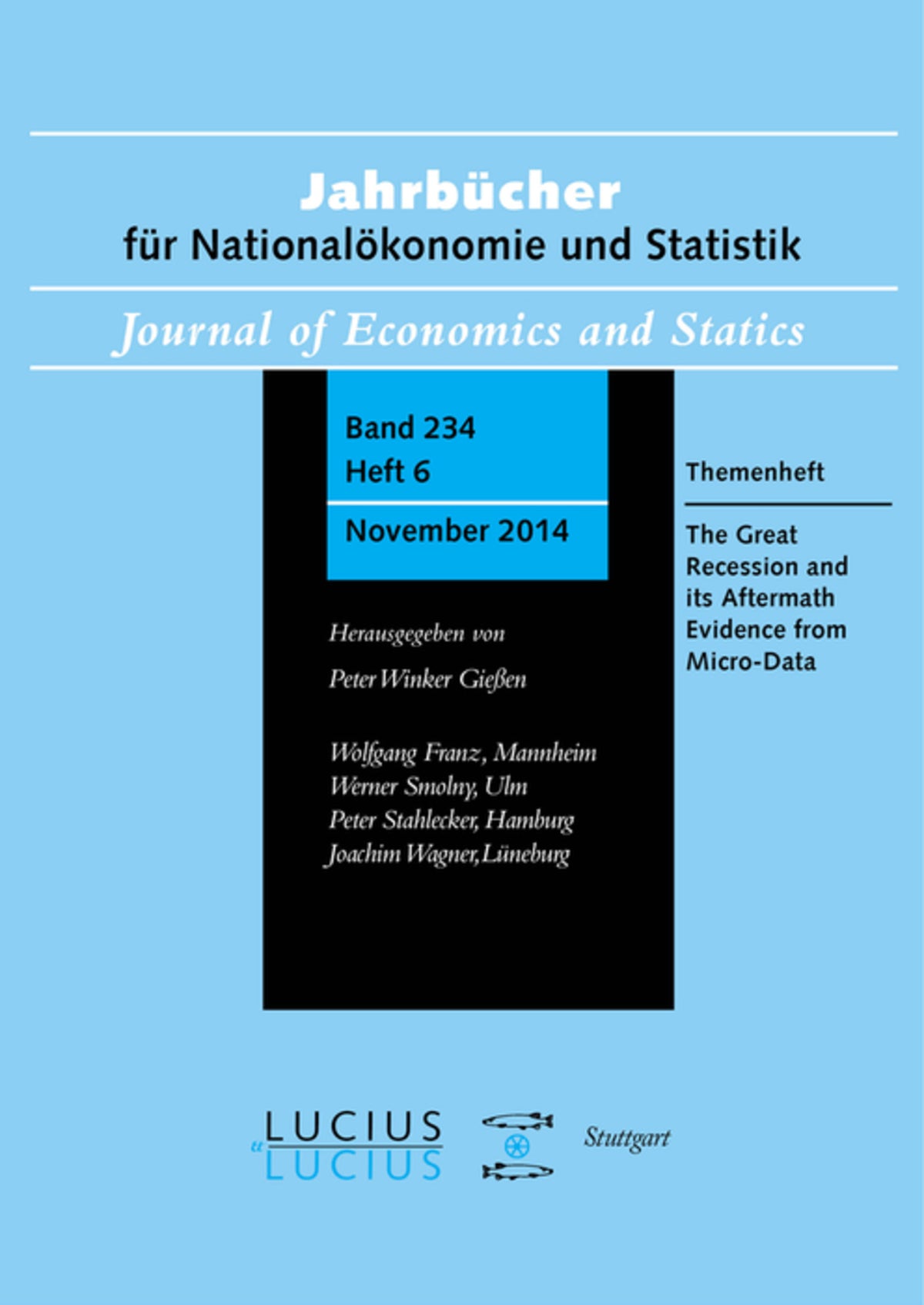 Cover image for The Great Recession and its Aftermath: Evidence from Micro-Data ISBN 9783828206120