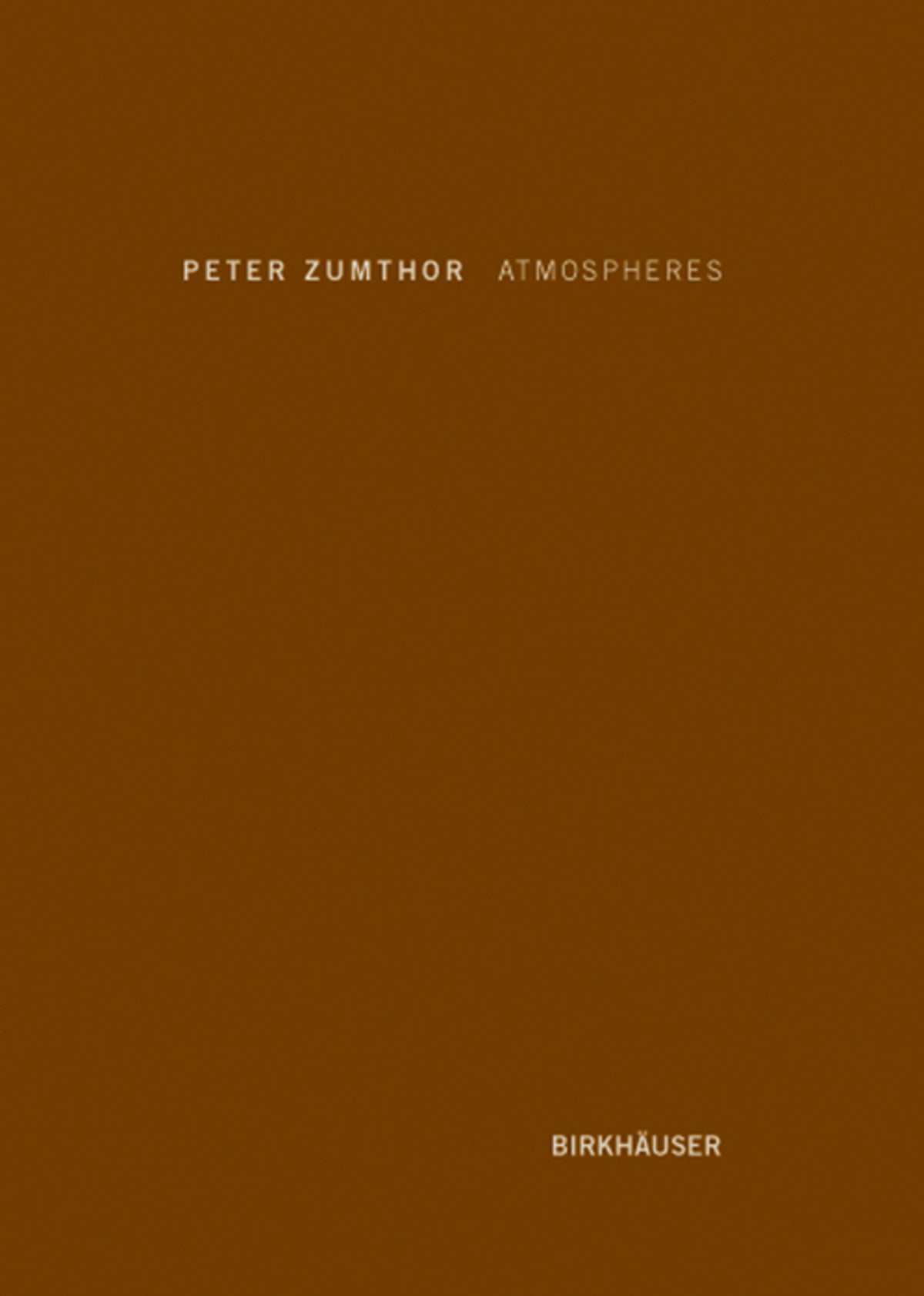 Cover image for Atmospheres ISBN 9783764374952