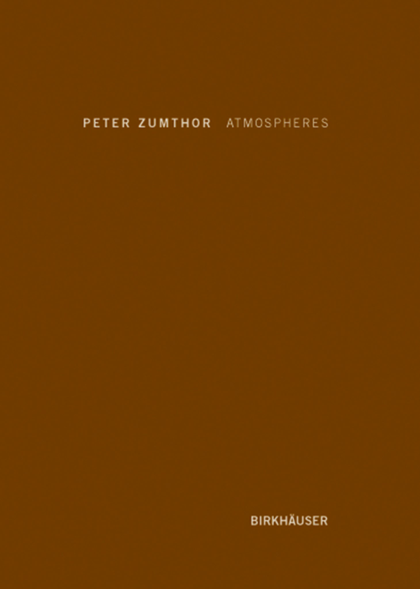 Cover image for Atmospheres ISBN 9783764374952