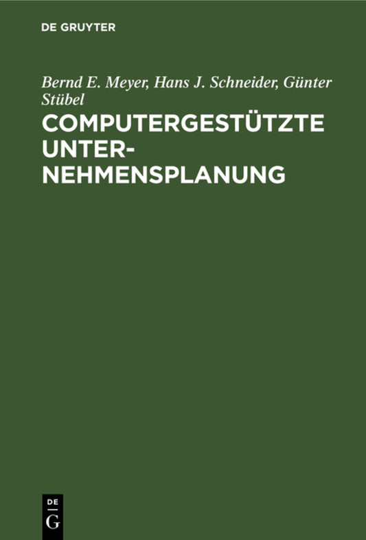 Computergestützte Unternehmensplanung