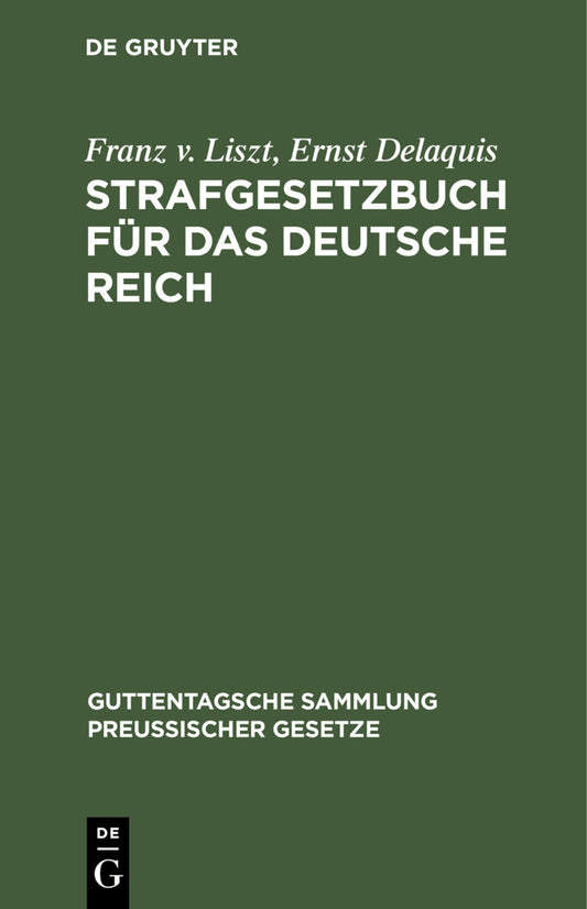 Strafgesetzbuch für das Deutsche Reich