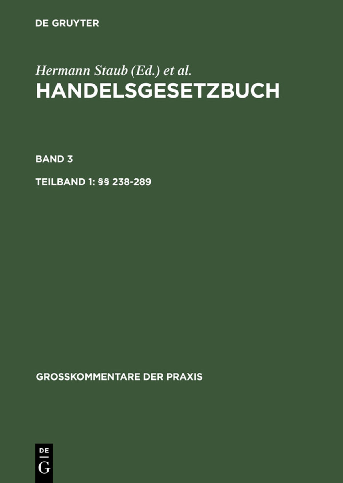 Cover image for Tlbd 1: §§ 238-289. Tlbd 2: §§ 290-342a ISBN 9783110173789