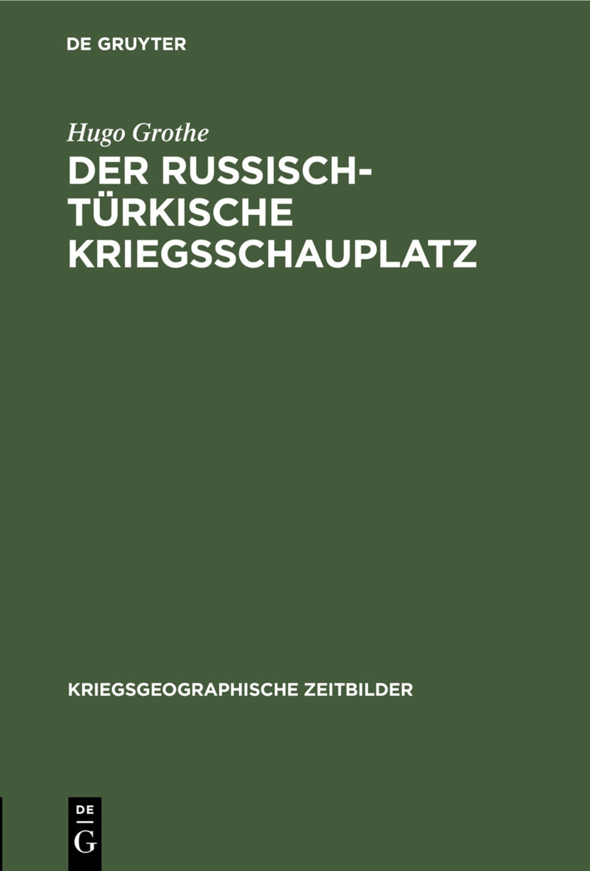 Cover image for Der russisch-türkische Kriegsschauplatz ISBN 9783112444757