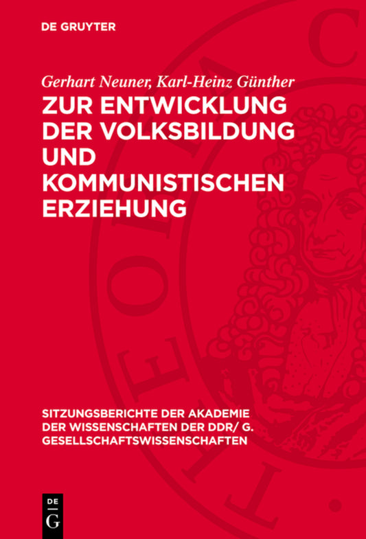 Zur Entwicklung der Volksbildung und kommunistischen Erziehung