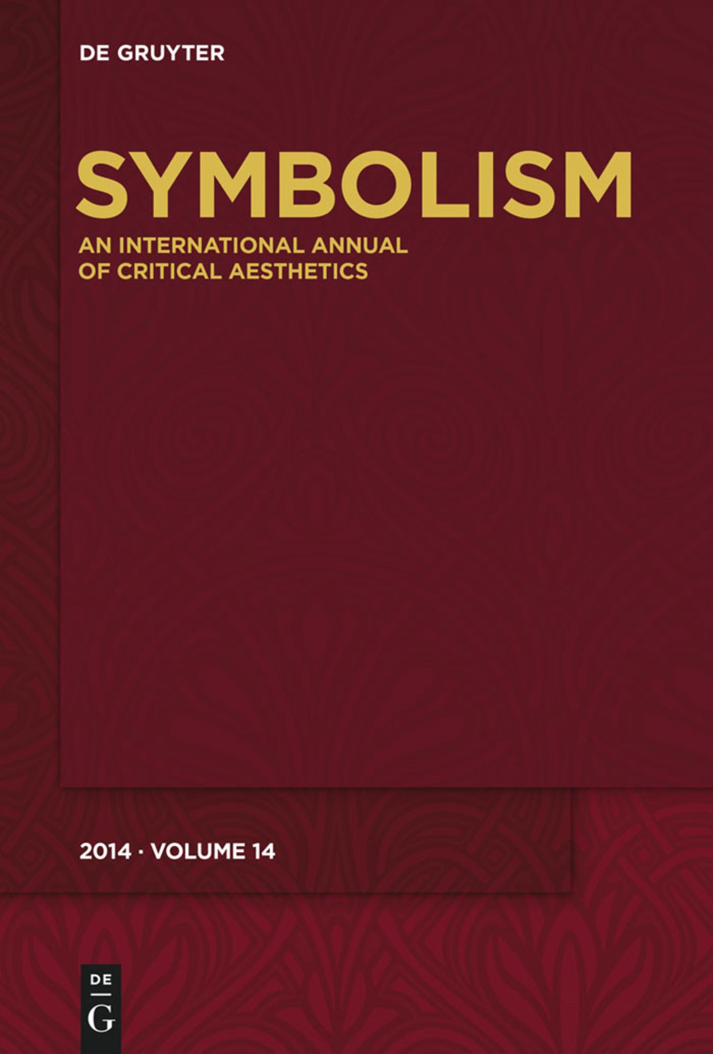 Cover image for Symbolism 14 ISBN 9783110407945