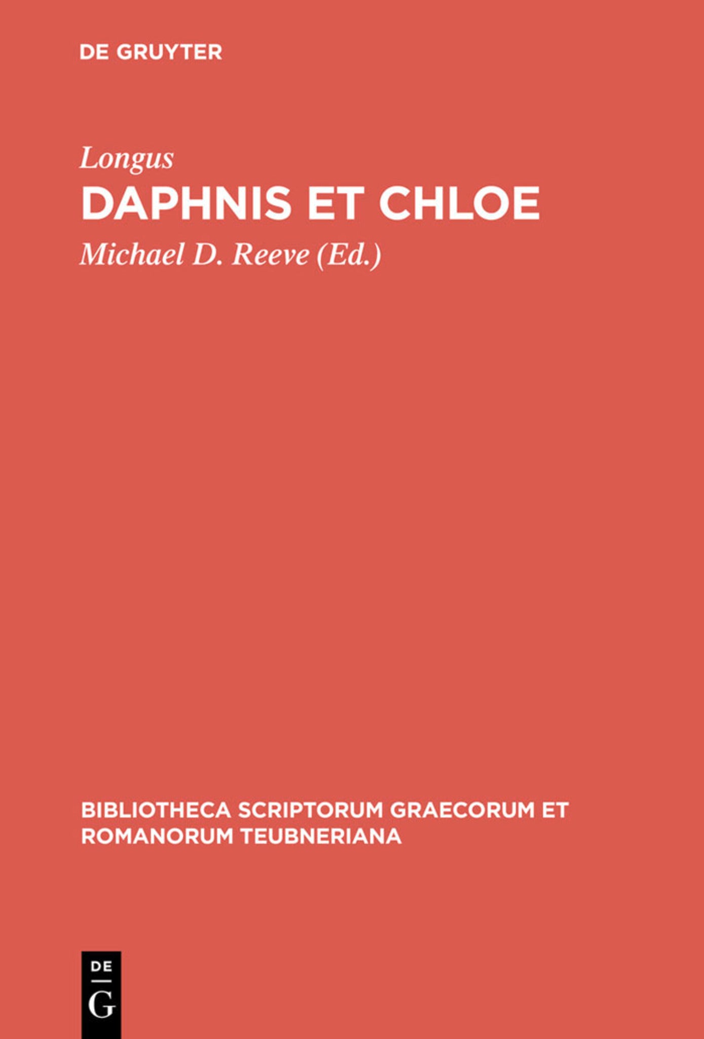 Cover image for Daphnis et Chloe ISBN 9783598719325