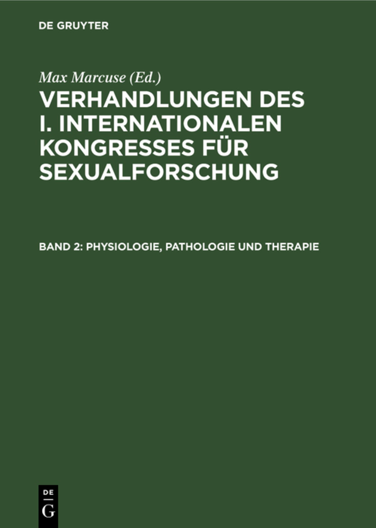 Physiologie, Pathologie und Therapie