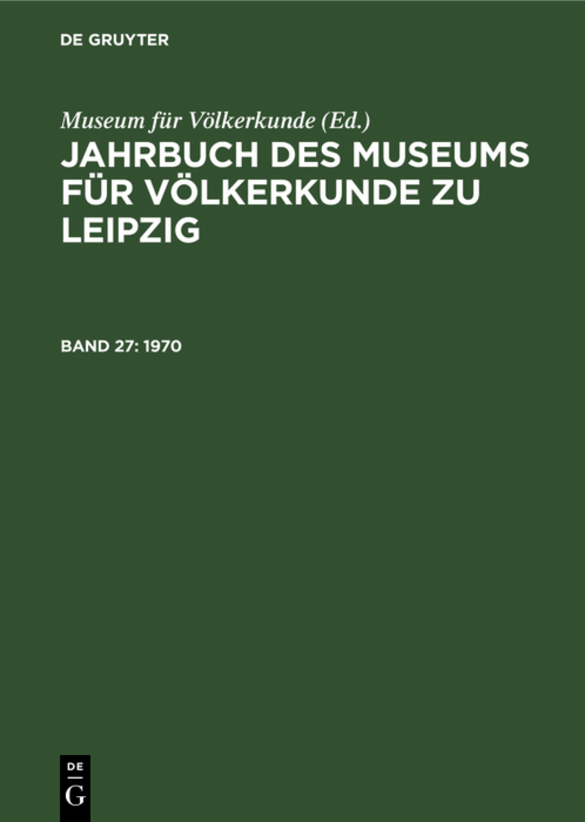 Cover image for 1970 ISBN 9783112477199