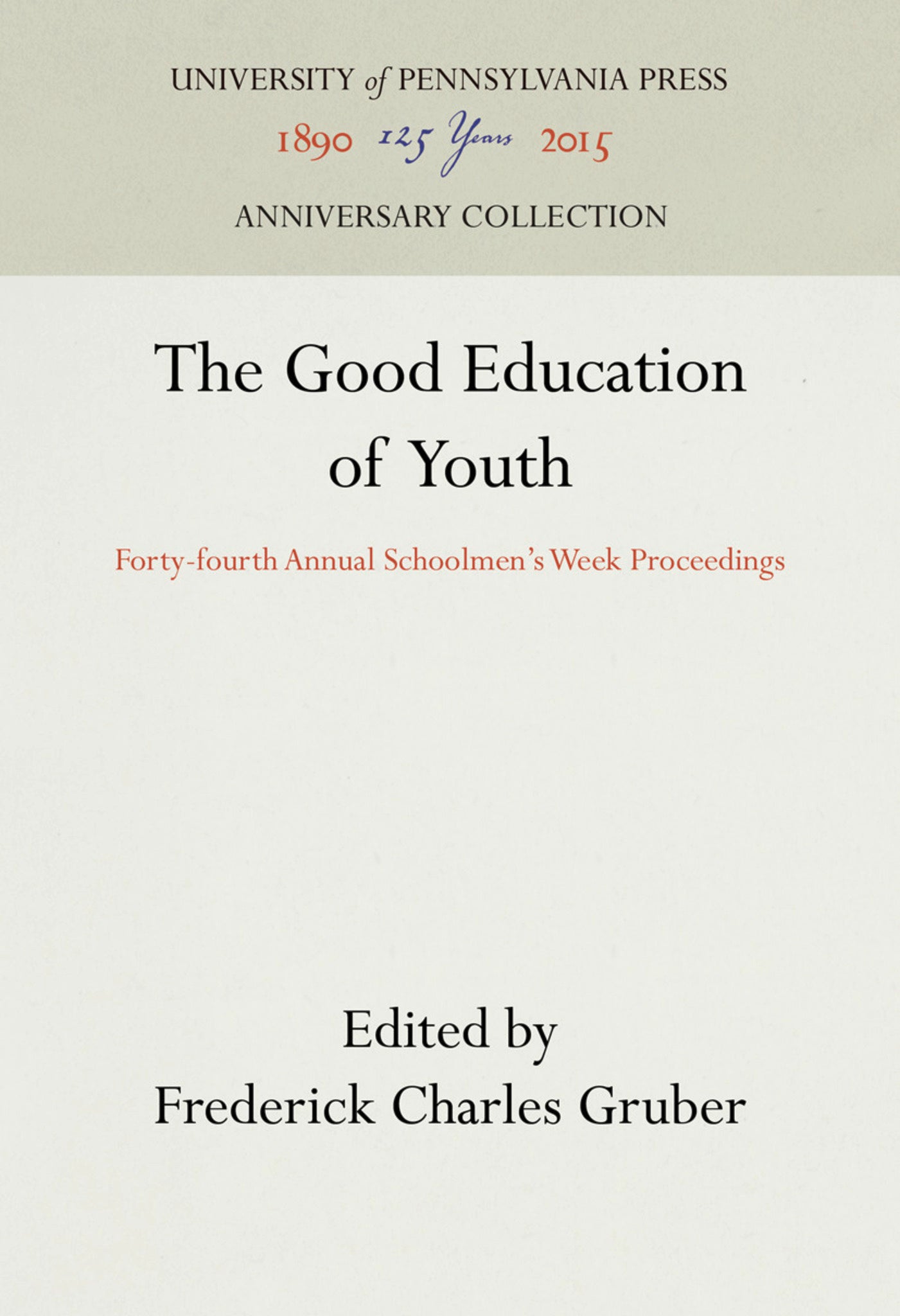 The Good Education of Youth