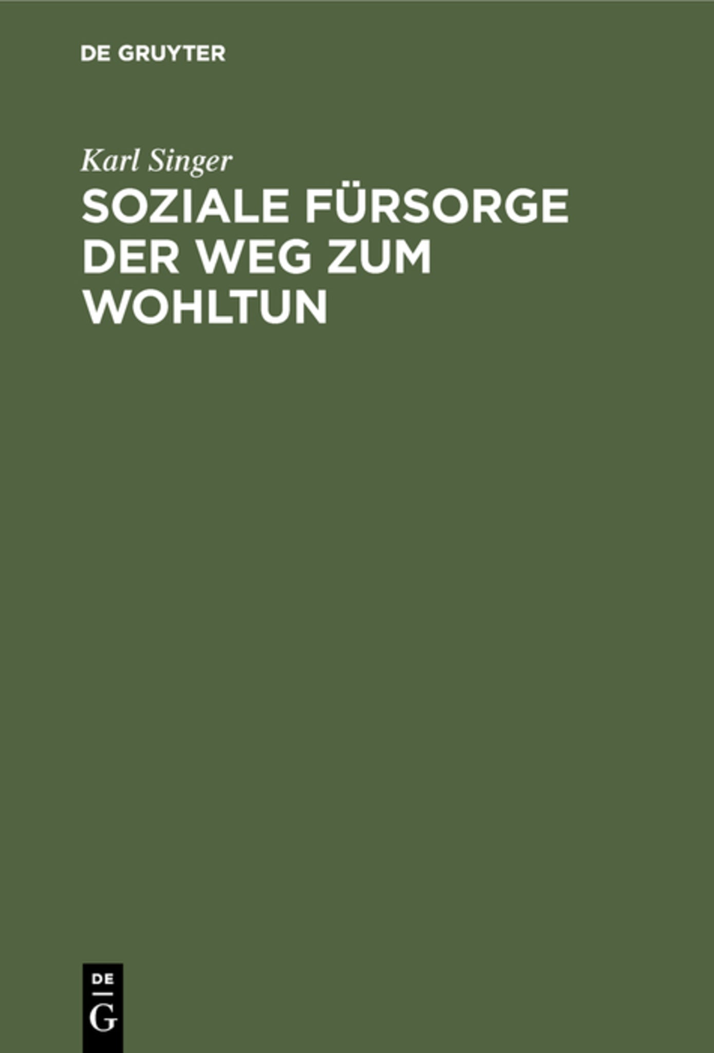 Soziale Fürsorge der Weg zum Wohltun