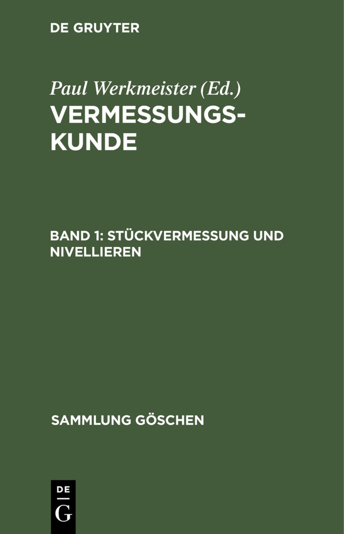 Cover image for Stückvermessung und Nivellieren ISBN 9783112310632