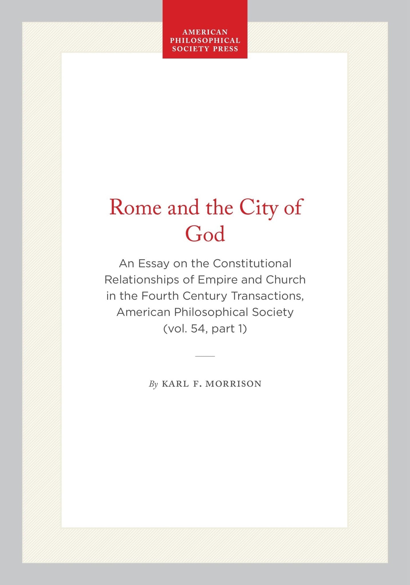 Rome and the City of God