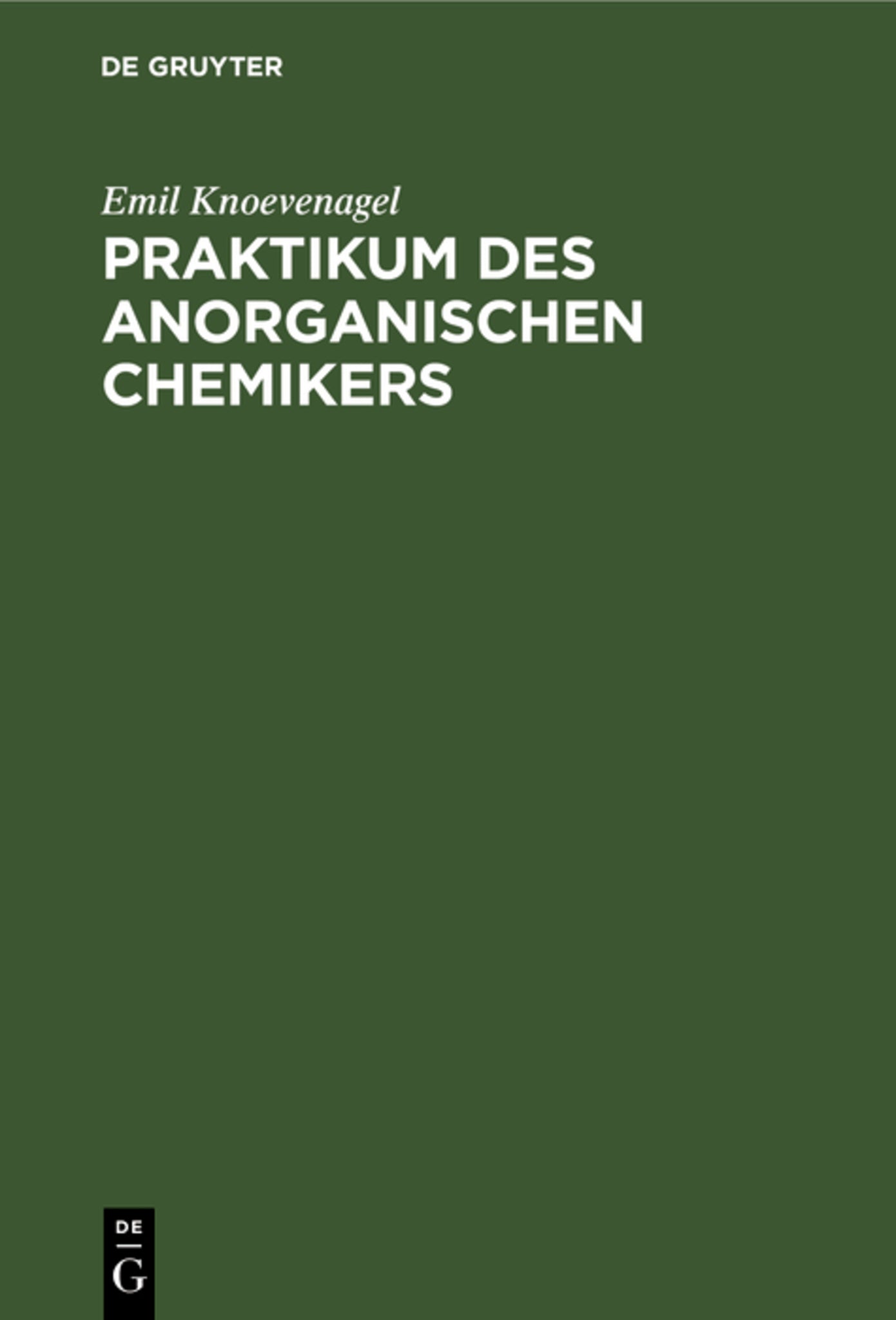 Praktikum des anorganischen Chemikers