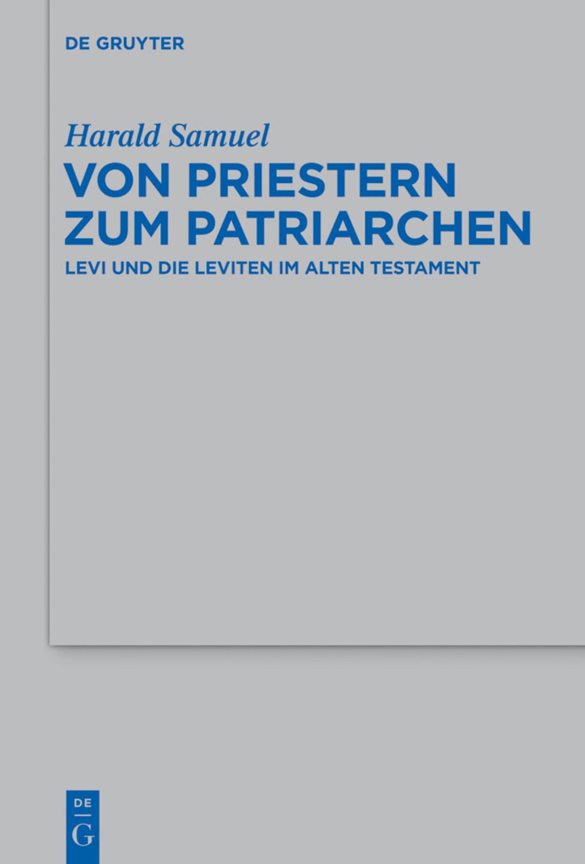 Cover image for Von Priestern zum Patriarchen ISBN 9783110310399
