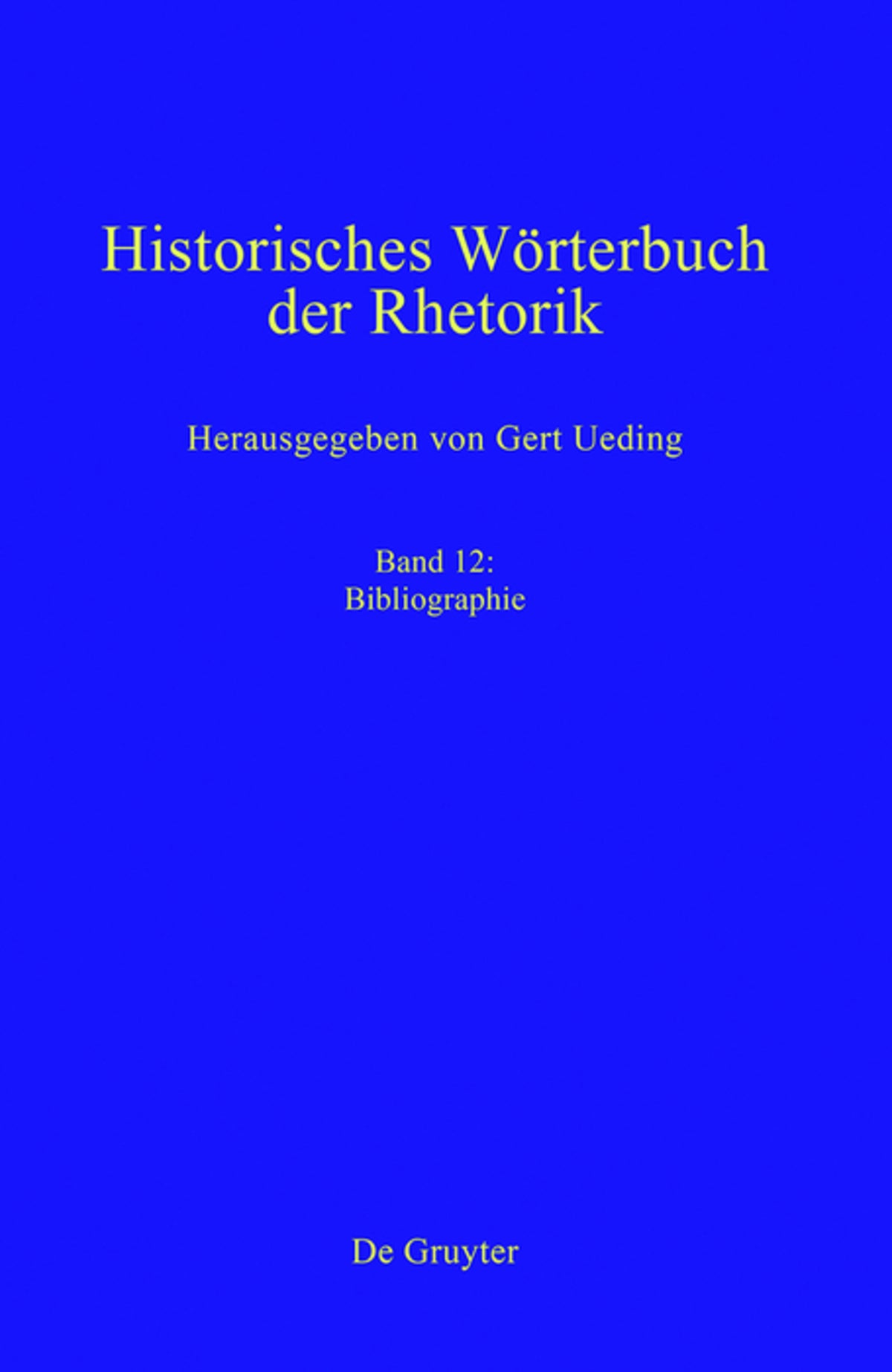 Cover image for Bibliographie ISBN 9783110354126