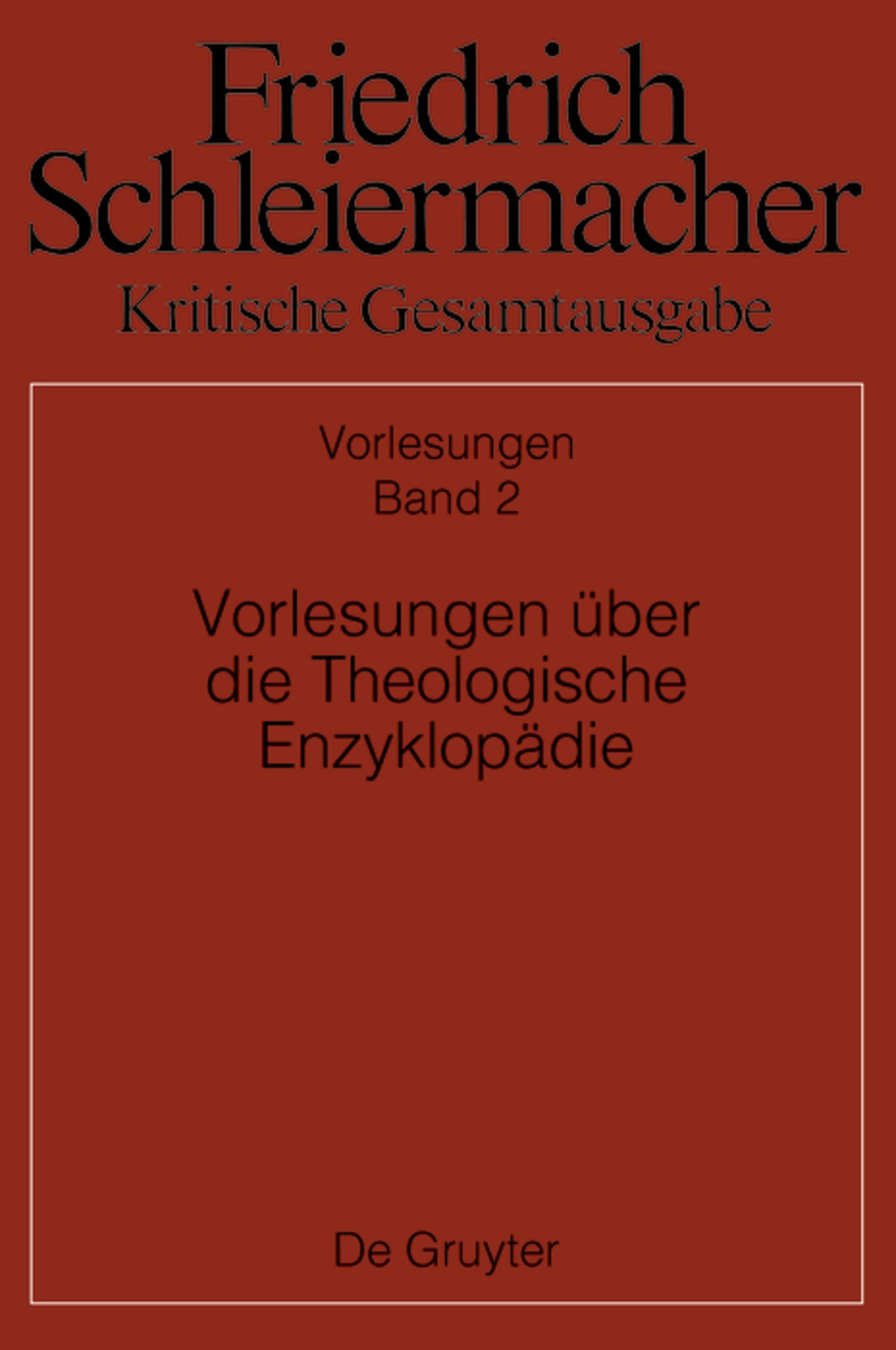Cover image for Vorlesungen über die Theologische Enzyklopädie ISBN 9783110127317