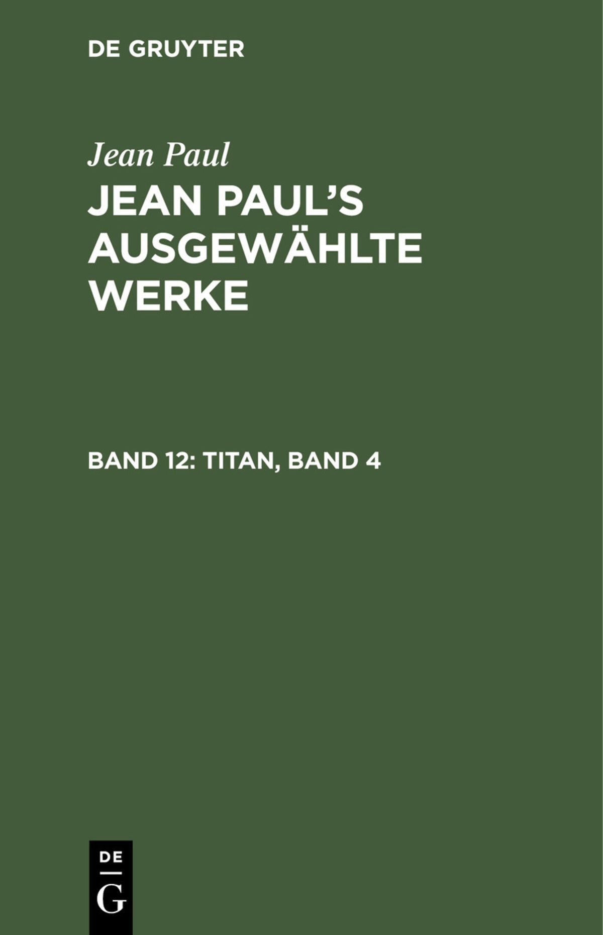 Cover image for Titan, Band 4 ISBN 9783112443293