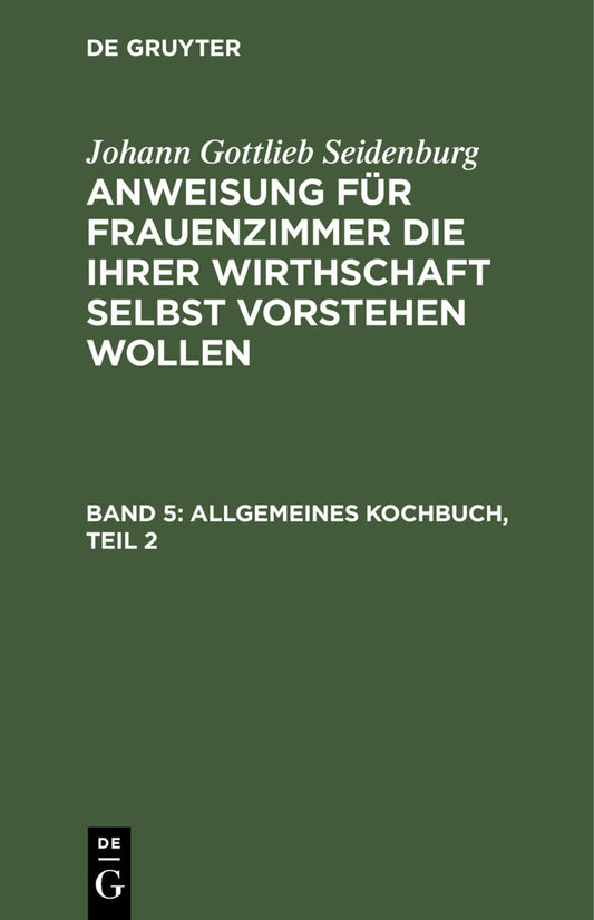 Allgemeines Kochbuch, Teil 2