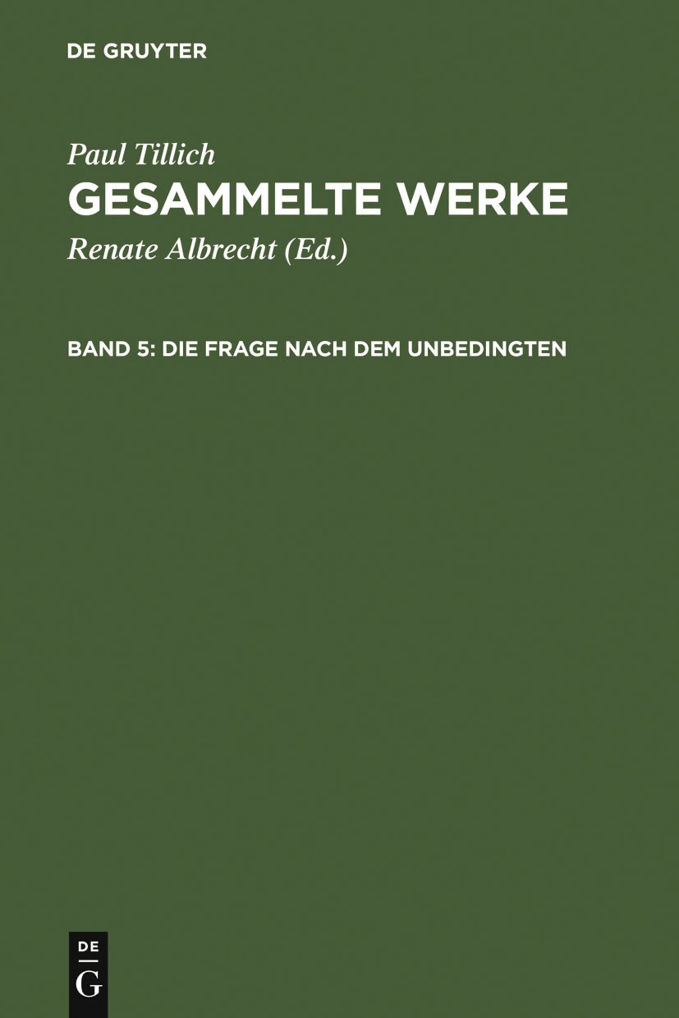 Die Frage nach dem Unbedingten