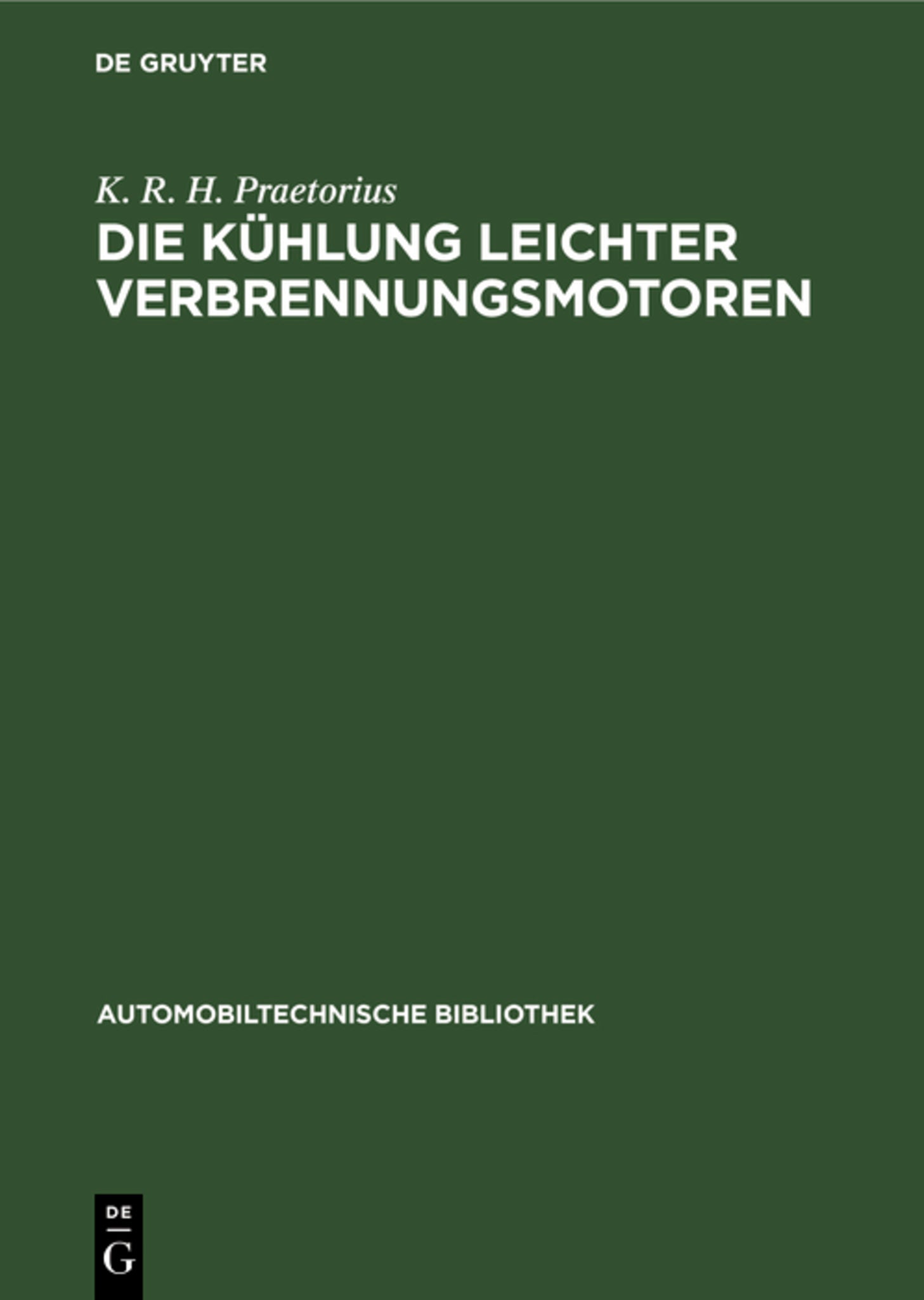 Die Kühlung leichter Verbrennungsmotoren
