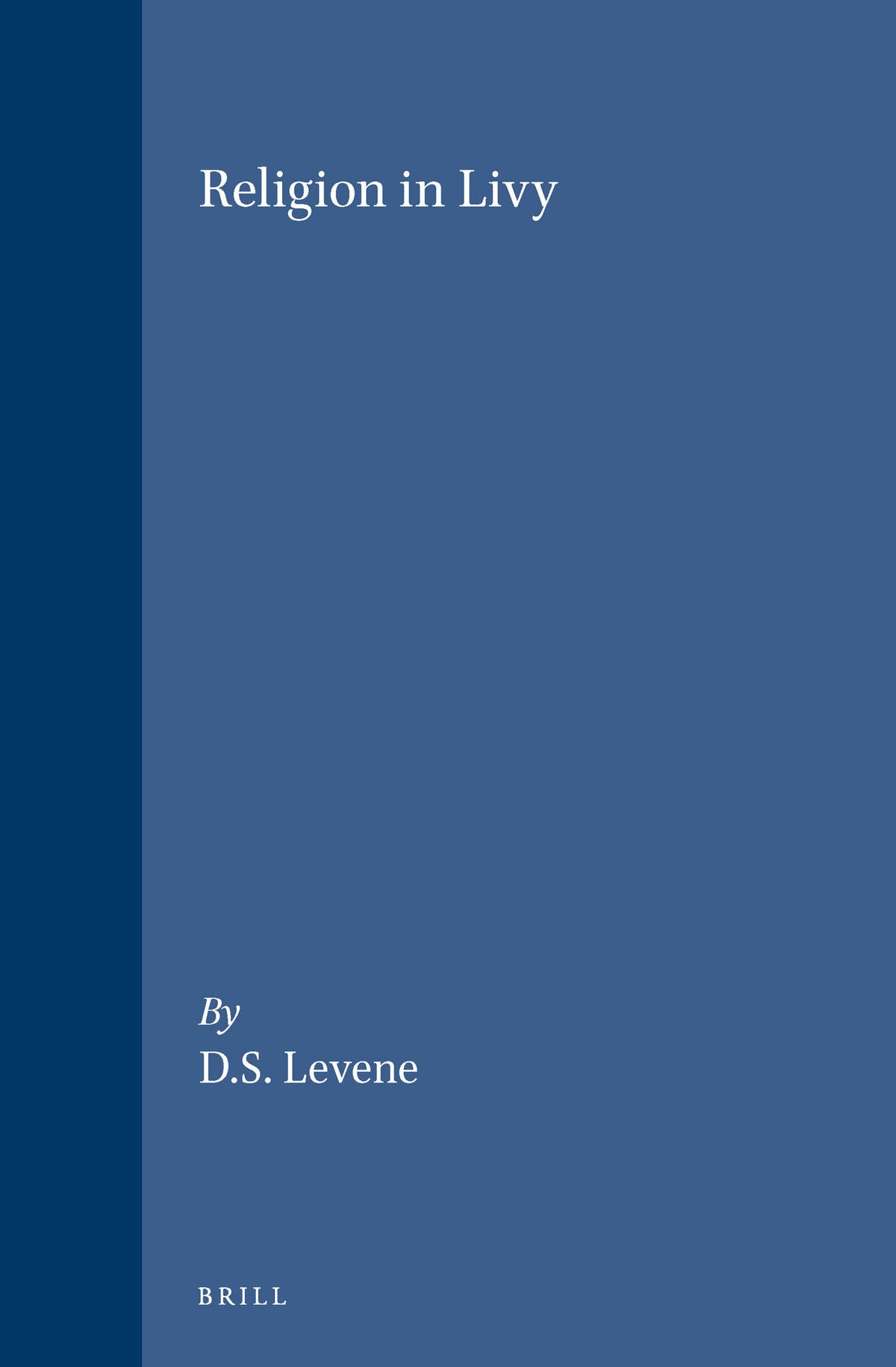Cover image for Religion in Livy ISBN 9789004096172