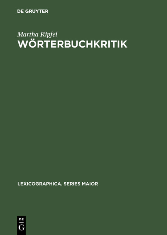 Wörterbuchkritik