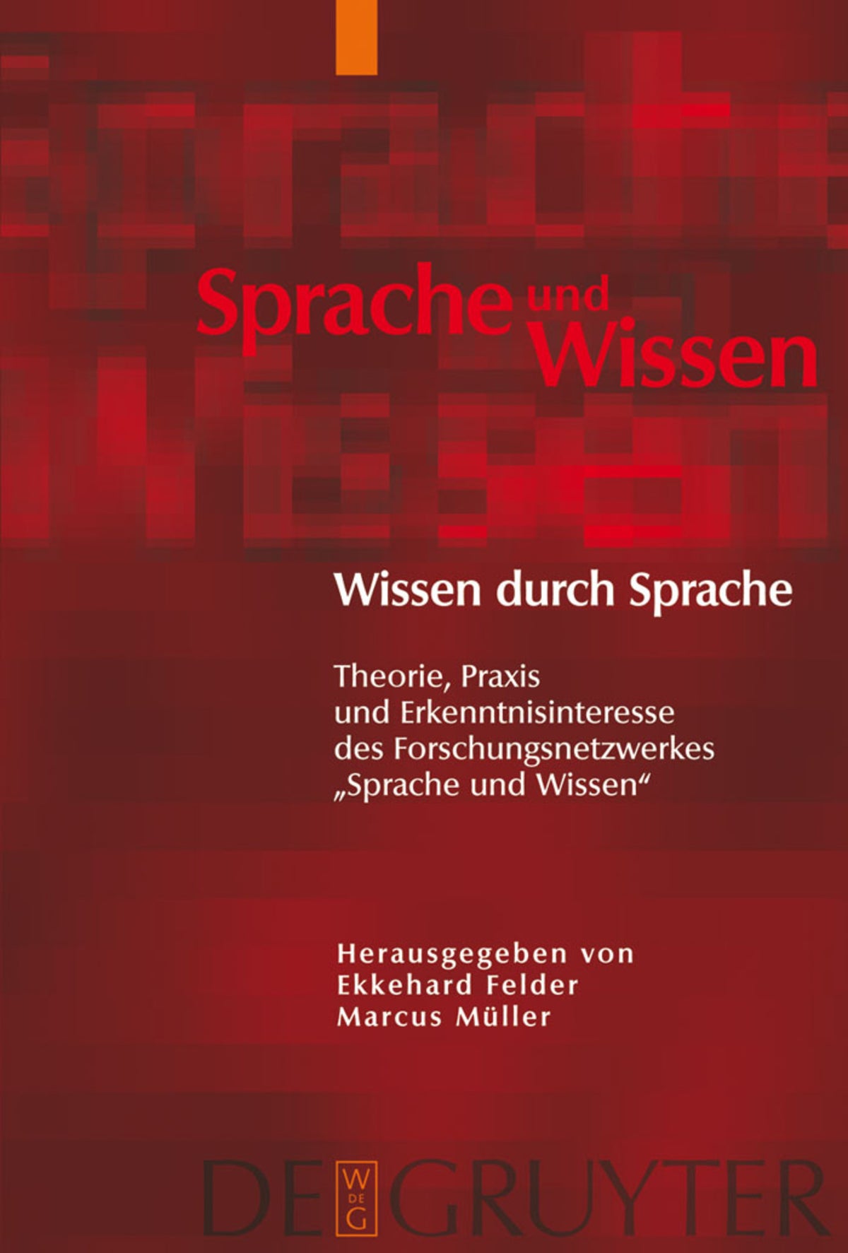 Cover image for Wissen durch Sprache ISBN 9783110207439