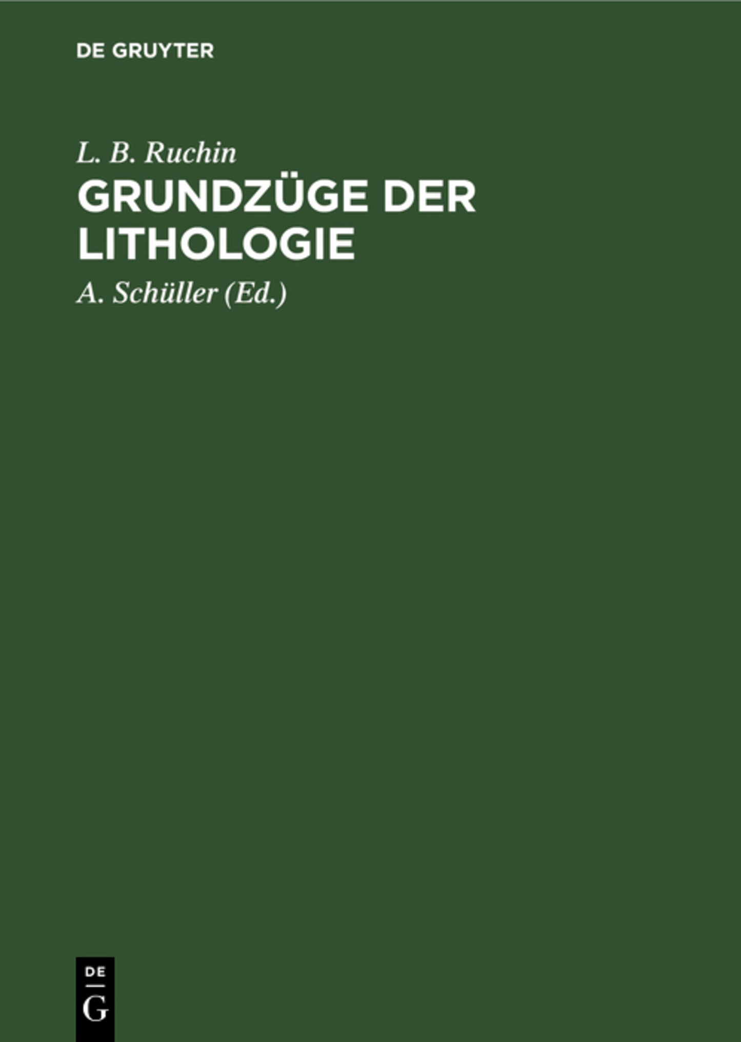 Grundzüge der Lithologie