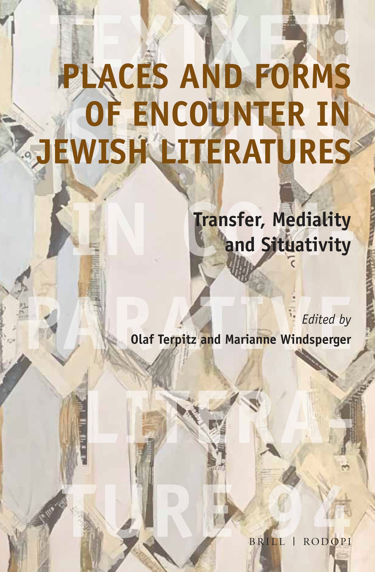 Cover image for Places and Forms of Encounter in Jewish Literatures ISBN 9789004434936