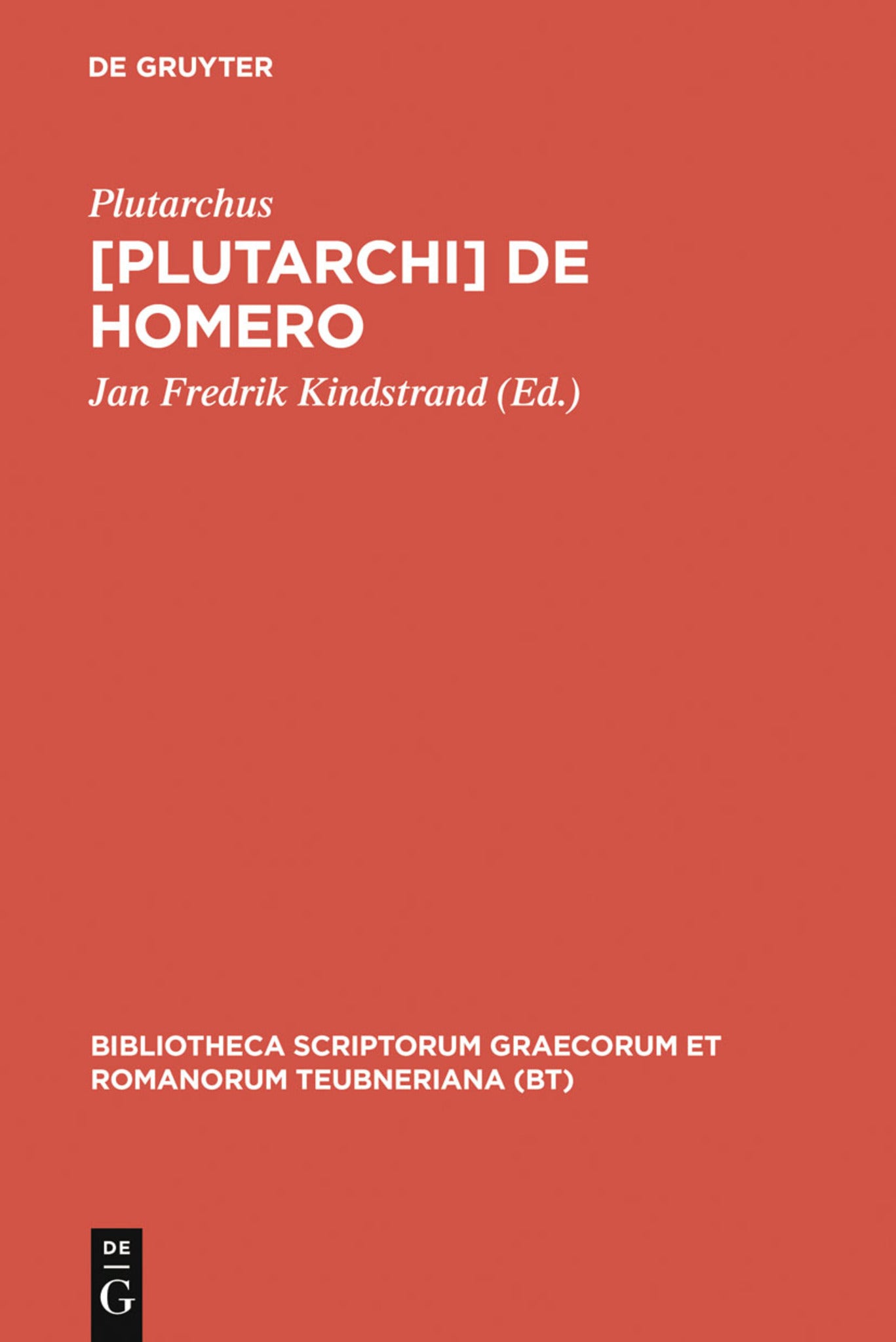 Cover image for De Homero ISBN 9783598716904