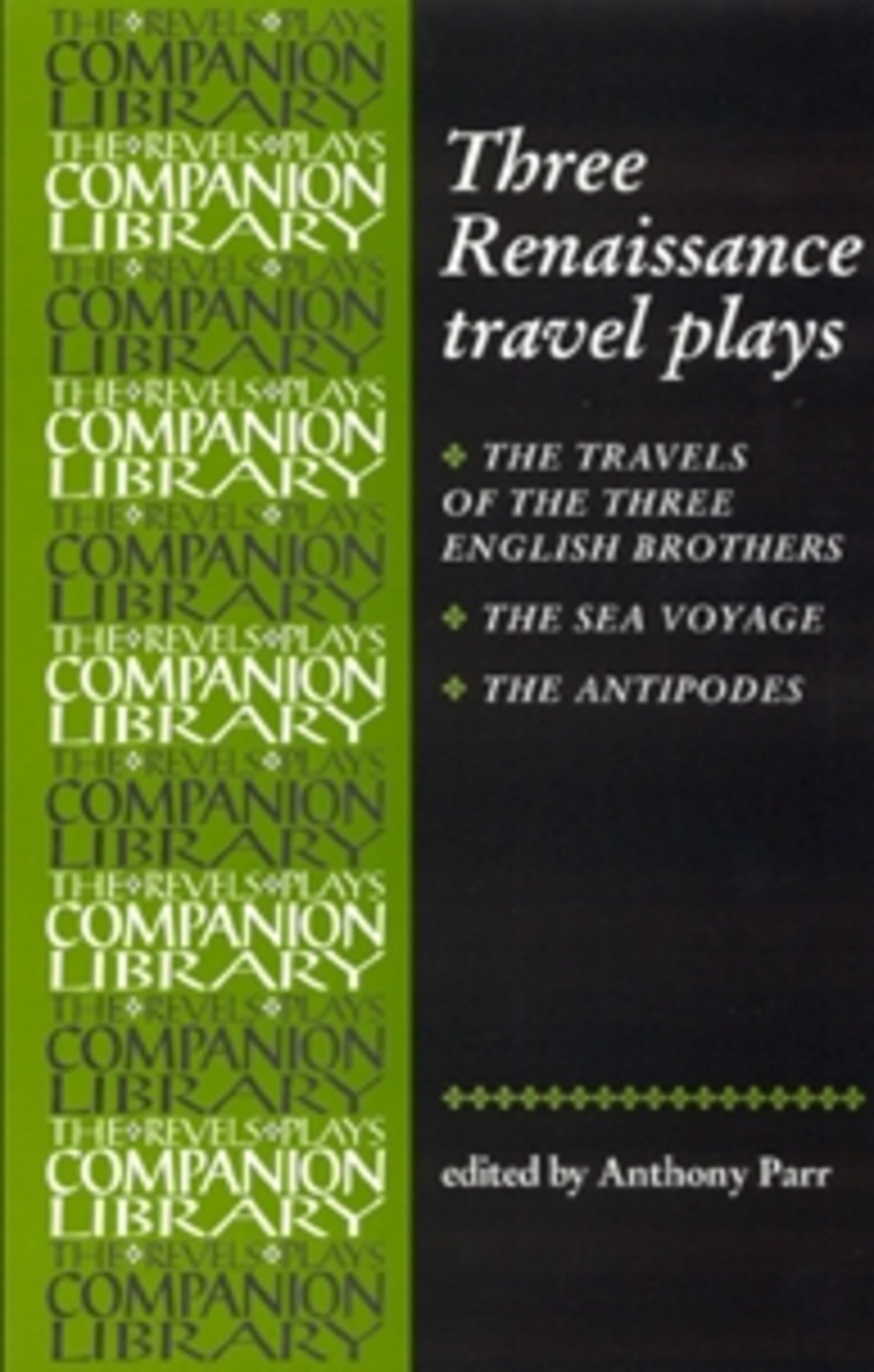 Cover image for Three Renaissance Travel Plays ISBN 9780719058004