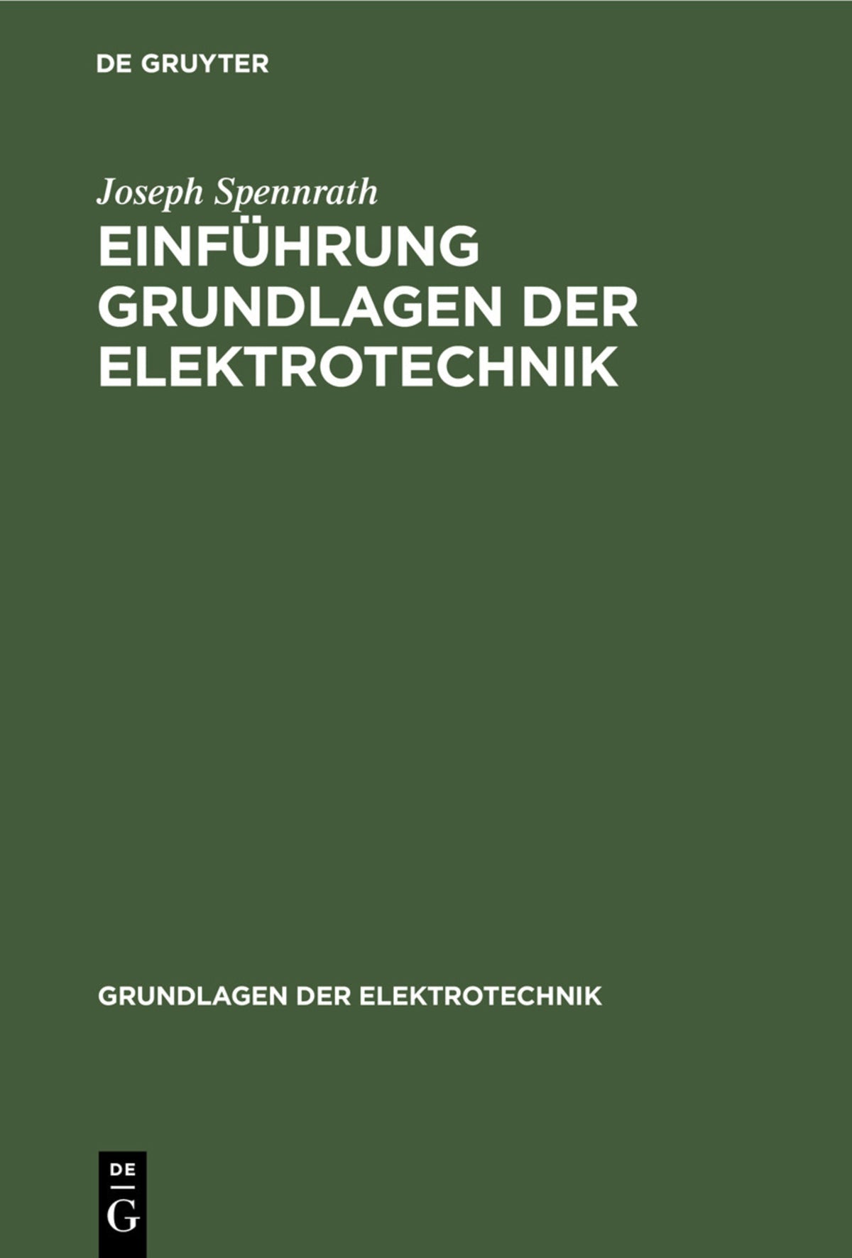 Einführung Grundlagen der Elektrotechnik