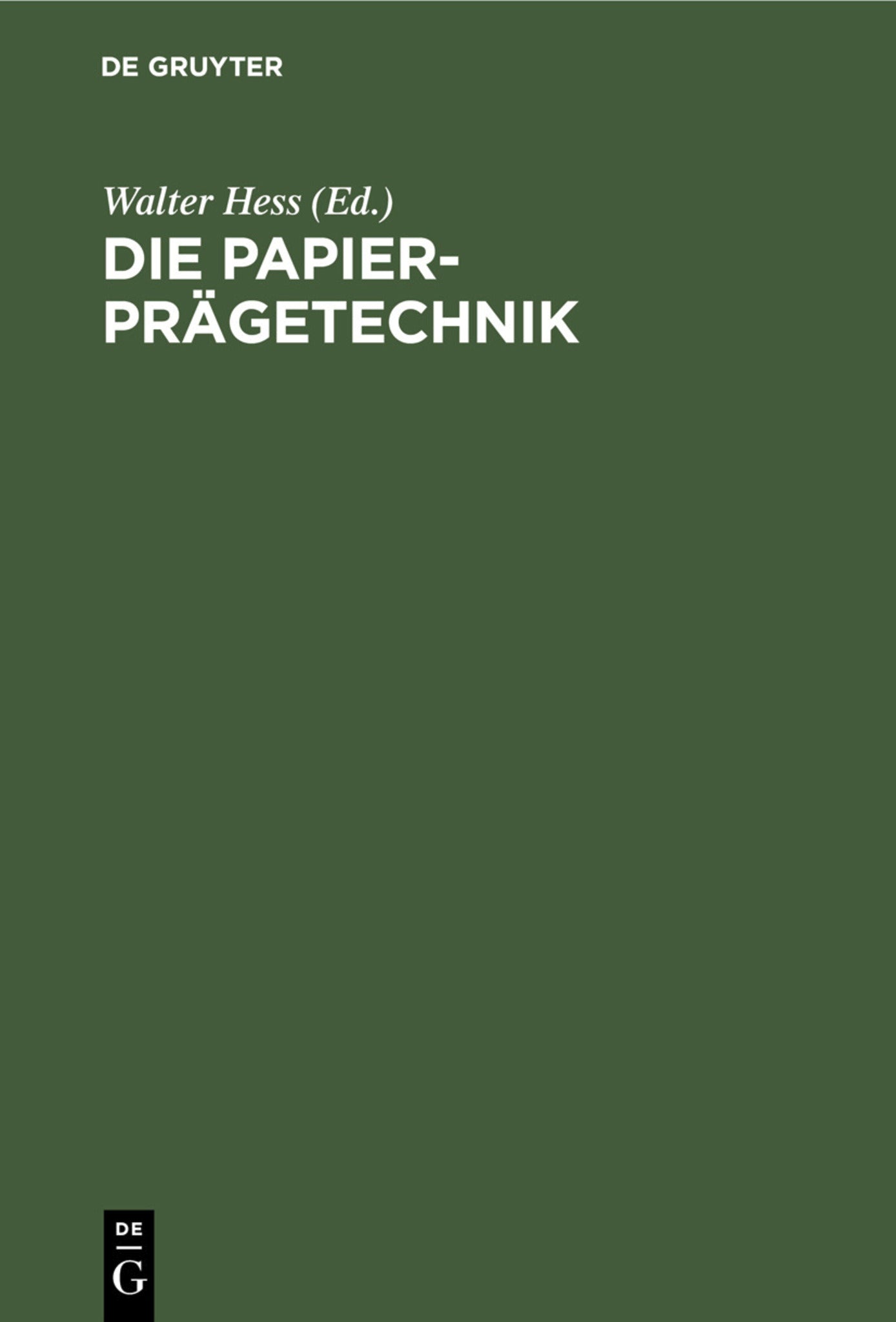 Die Papier-Prägetechnik