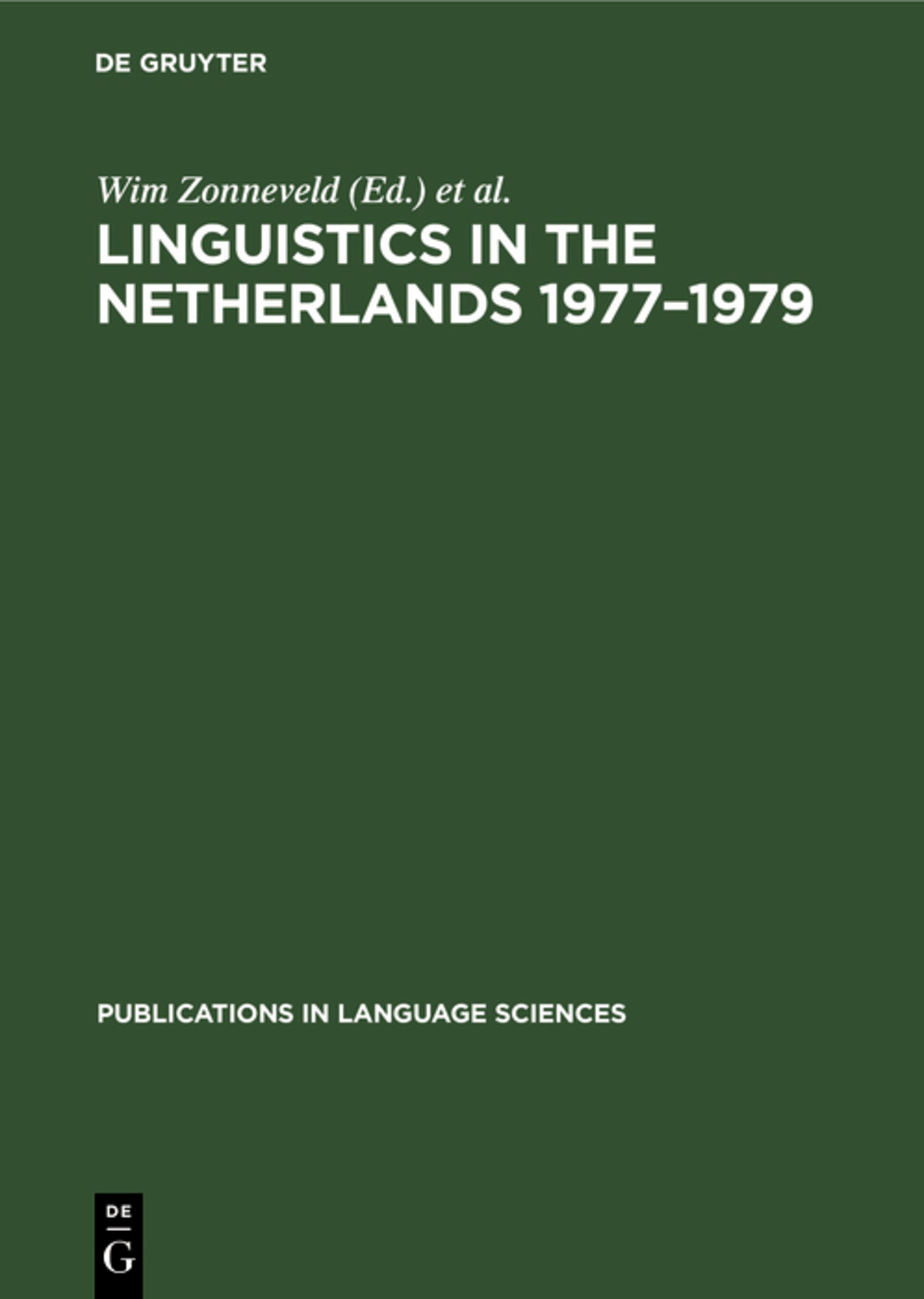 Linguistics in the Netherlands 1977–1979