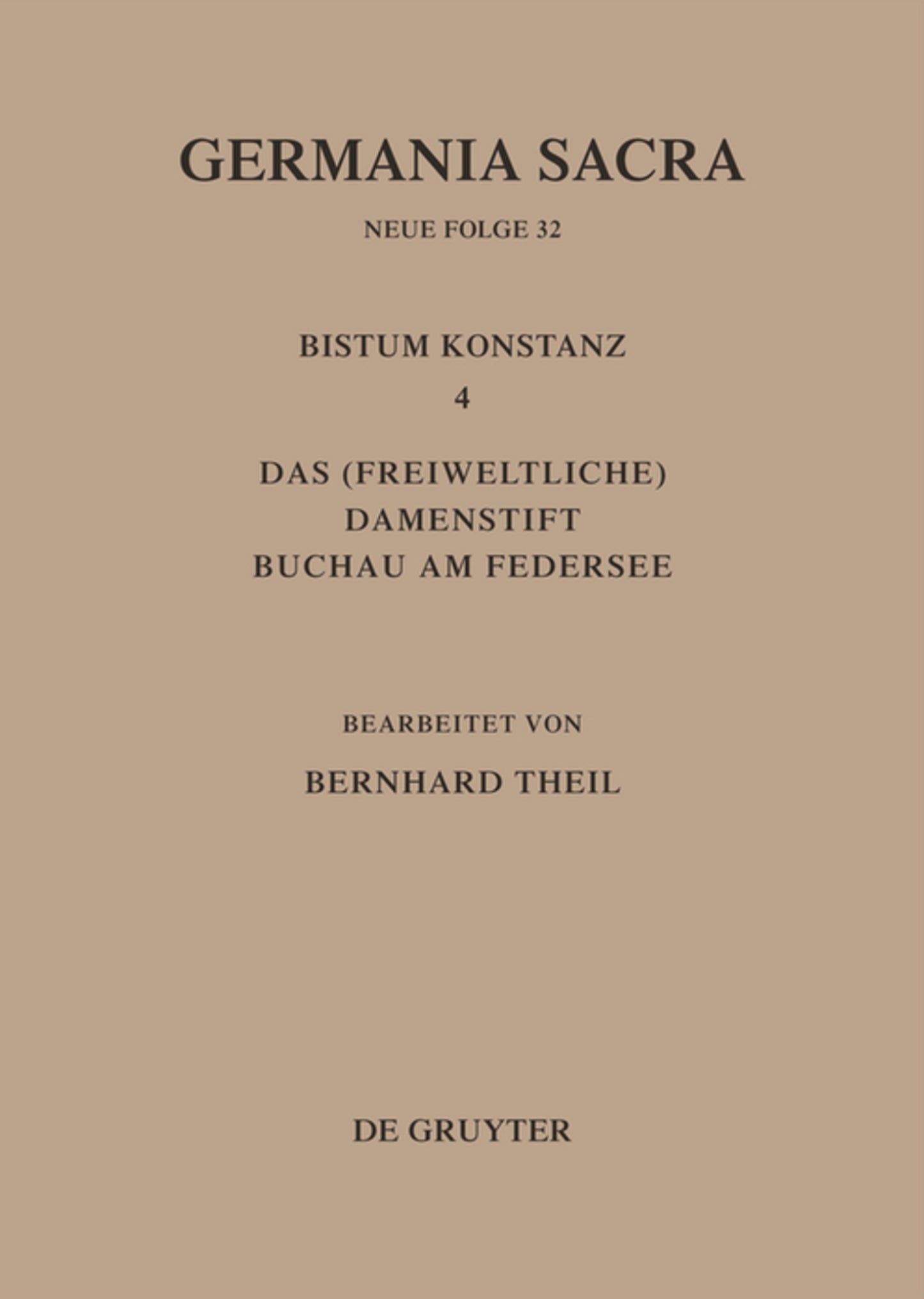 Das Bistum Konstanz 4. Das (freiweltliche) Damenstift Buchau am Federsee