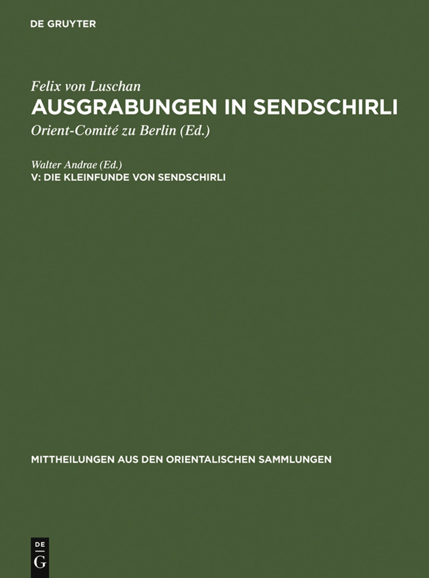Die Kleinfunde von Sendschirli