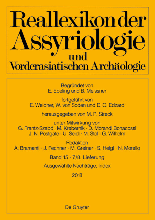 Ausgewählte Nachträge, Index