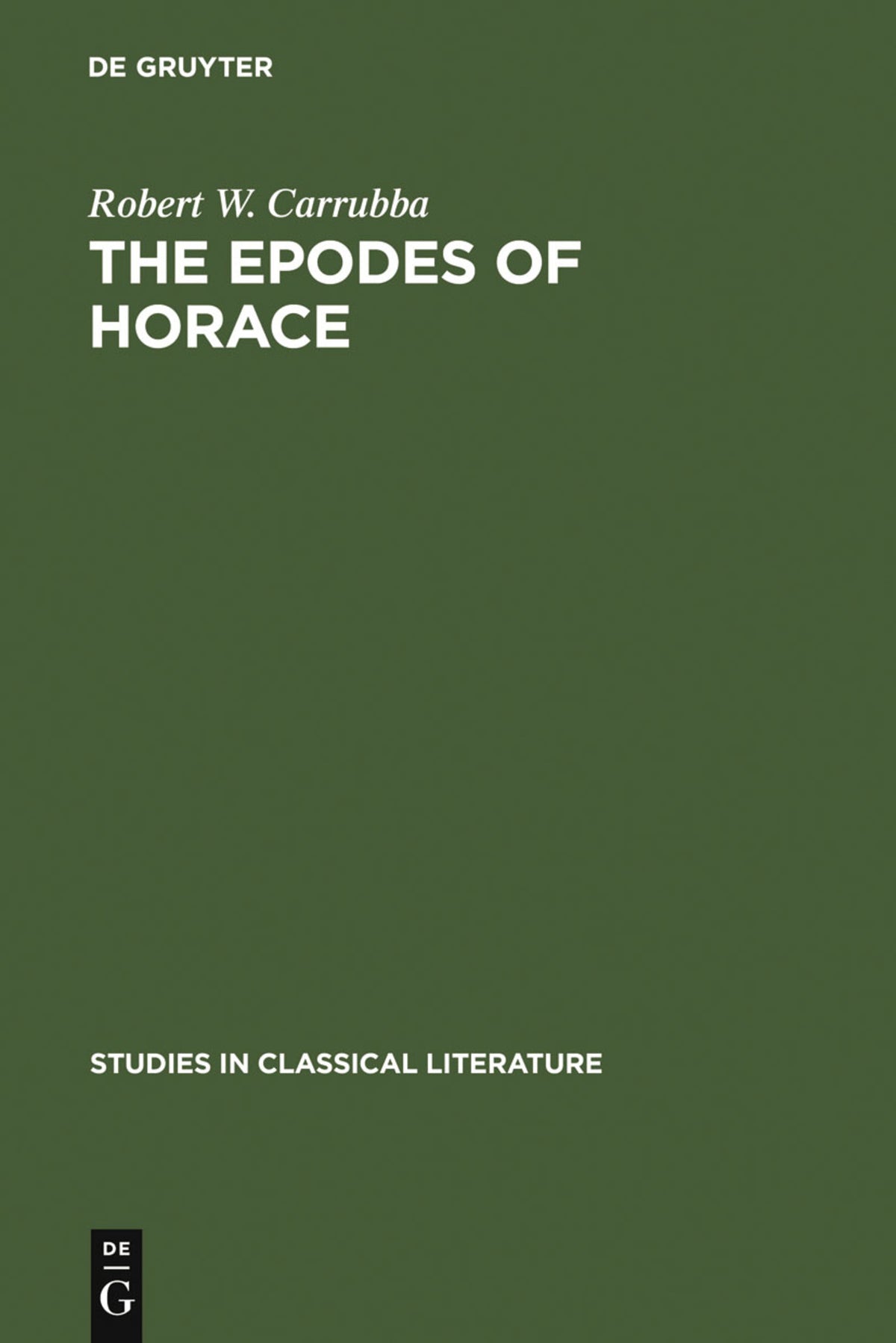 Cover image for The epodes of Horace ISBN 9783111270289