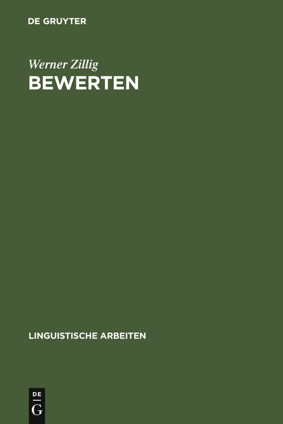 Cover image for Bewerten ISBN 9783484301153