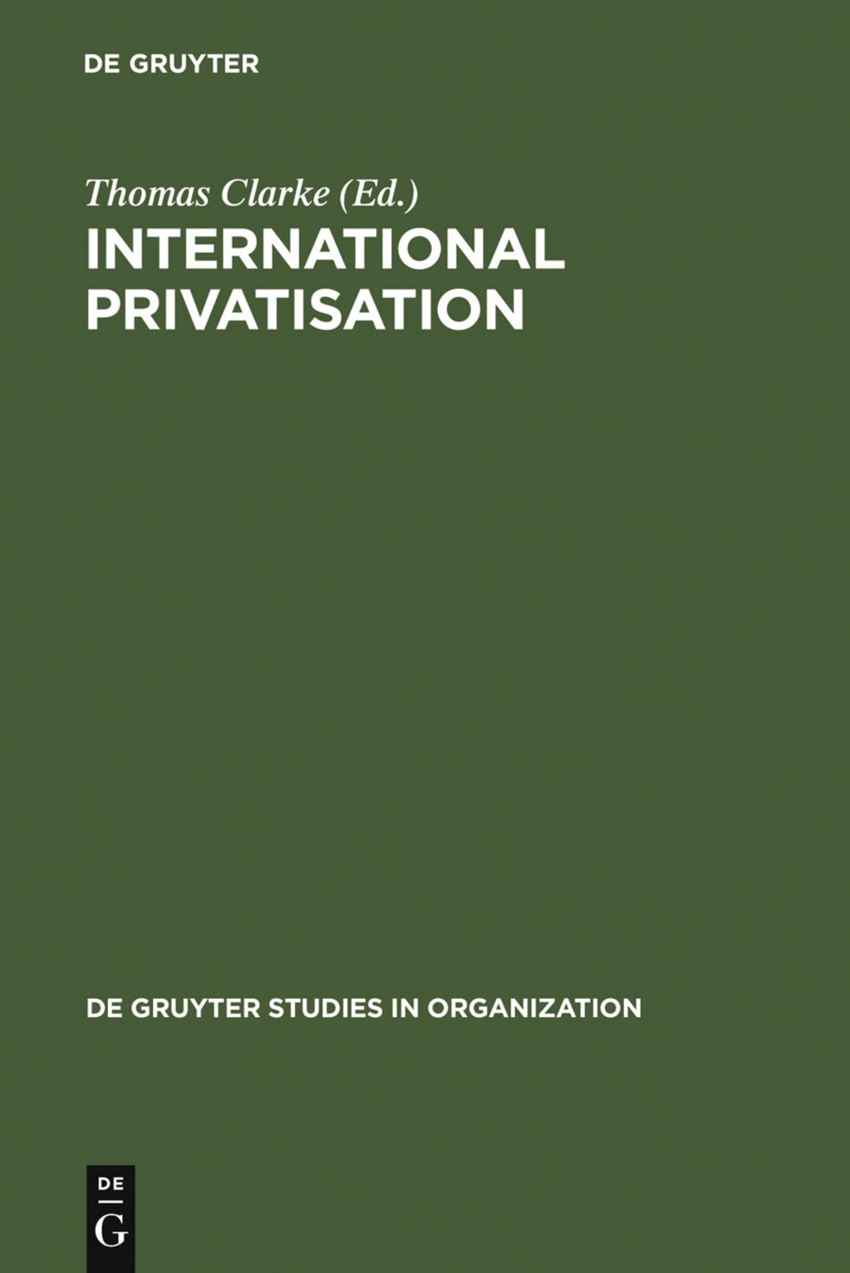 Cover image for International Privatisation ISBN 9783110135695