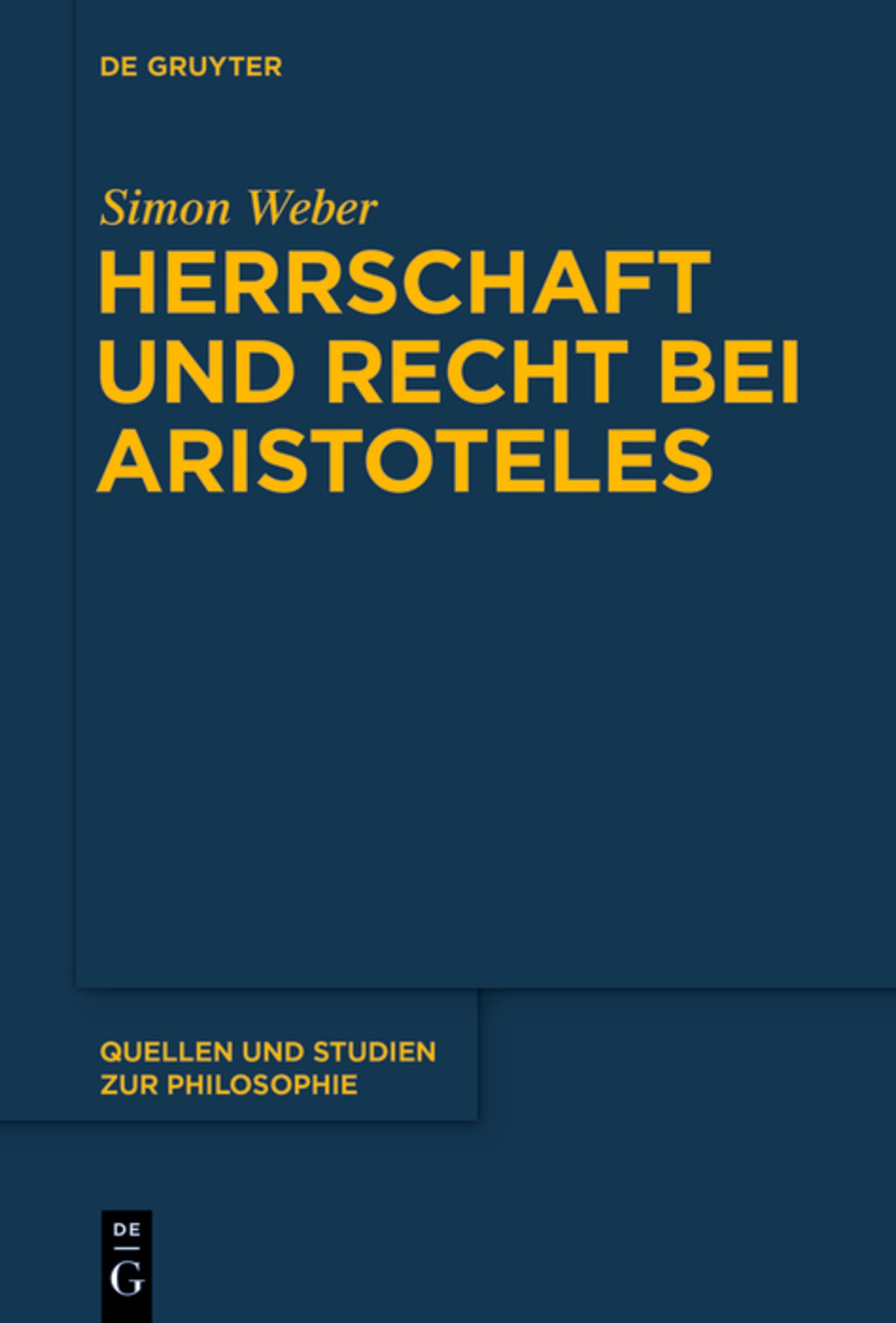 Cover image for Herrschaft und Recht bei Aristoteles ISBN 9783110554571