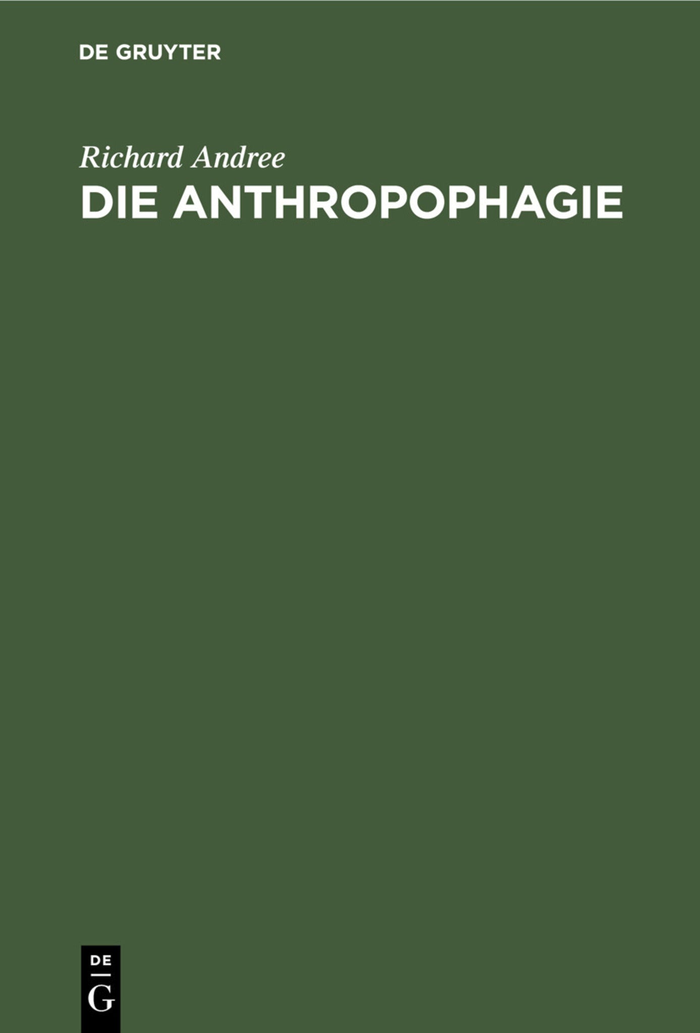 Die Anthropophagie