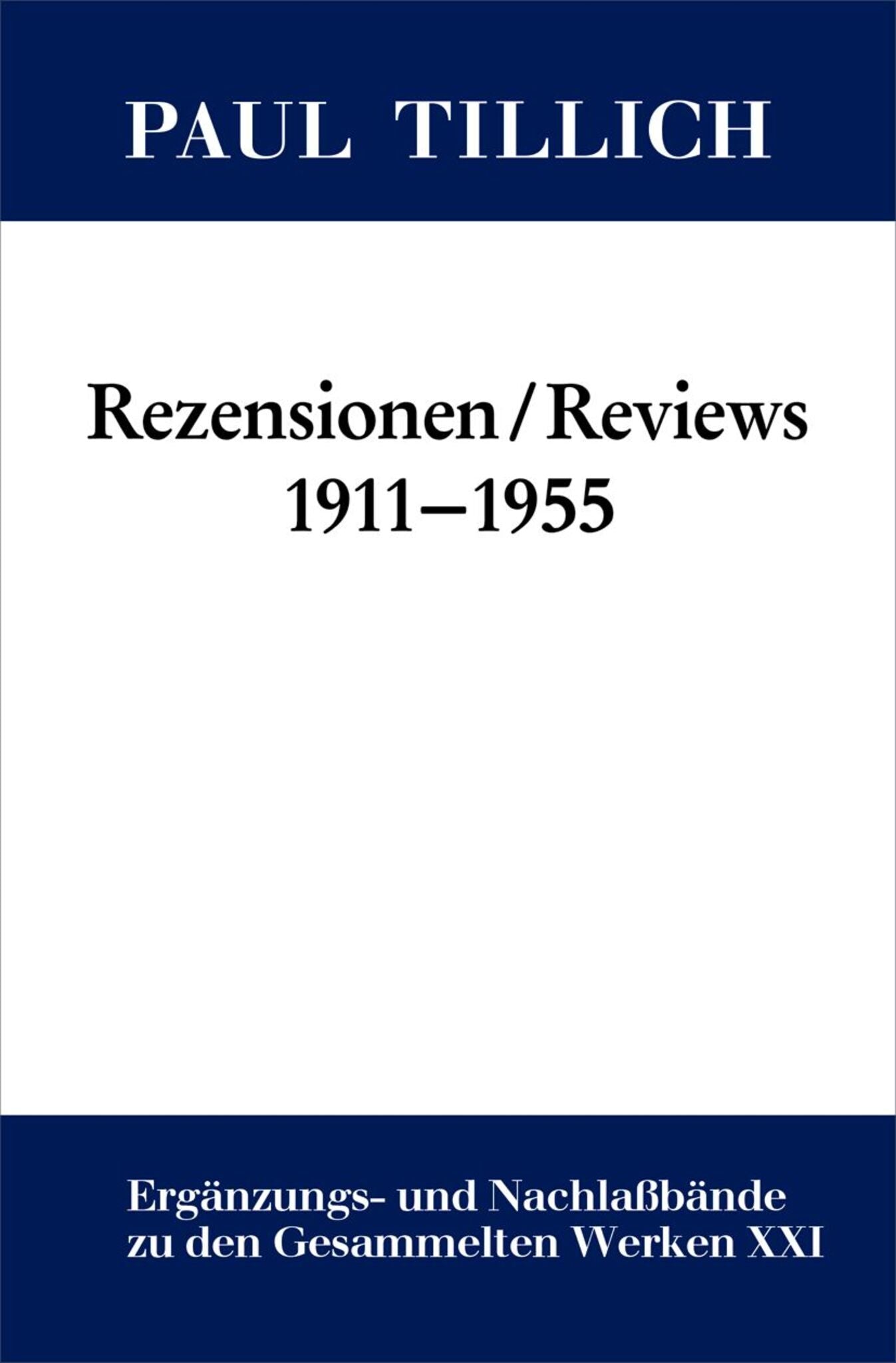 Cover image for Rezensionen / Reviews 1911–1955 ISBN 9783110501179