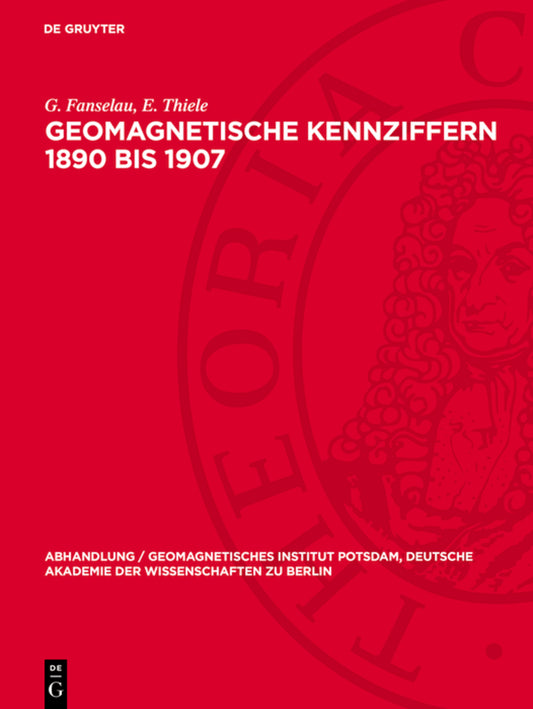 Geomagnetische Kennziffern 1890 bis 1907