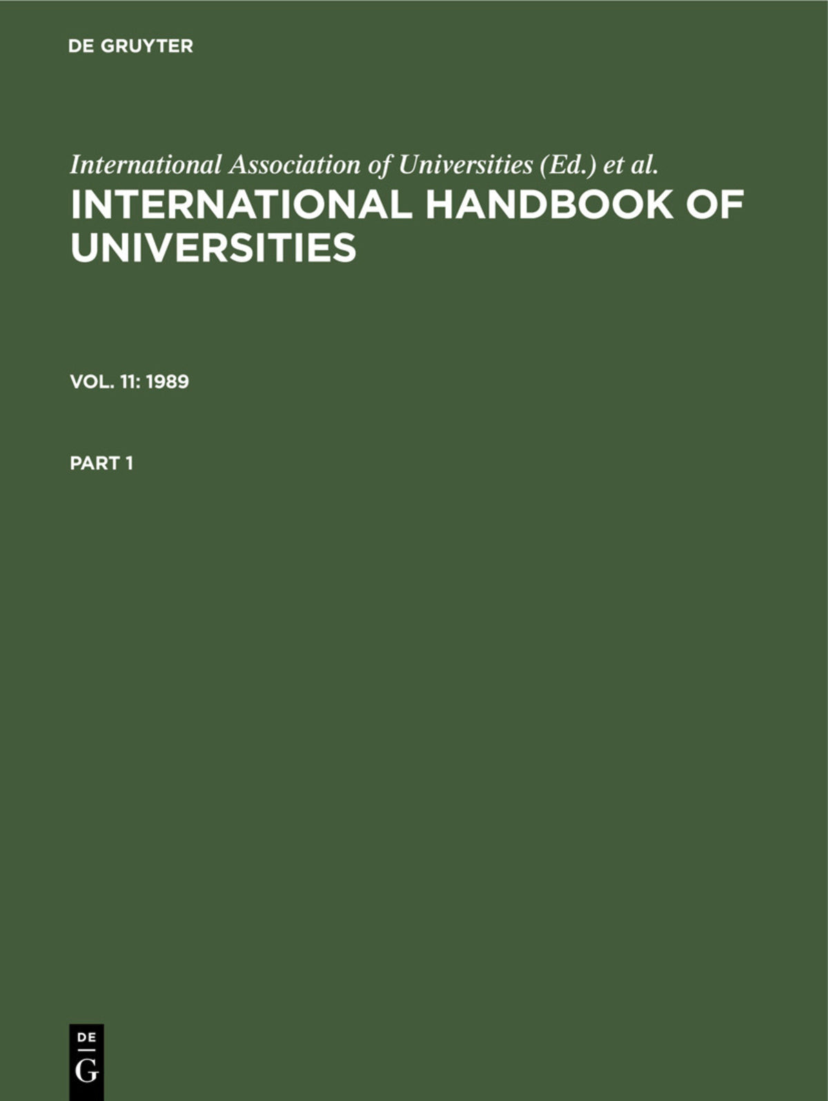 Cover image for 1989 ISBN 9783112311356