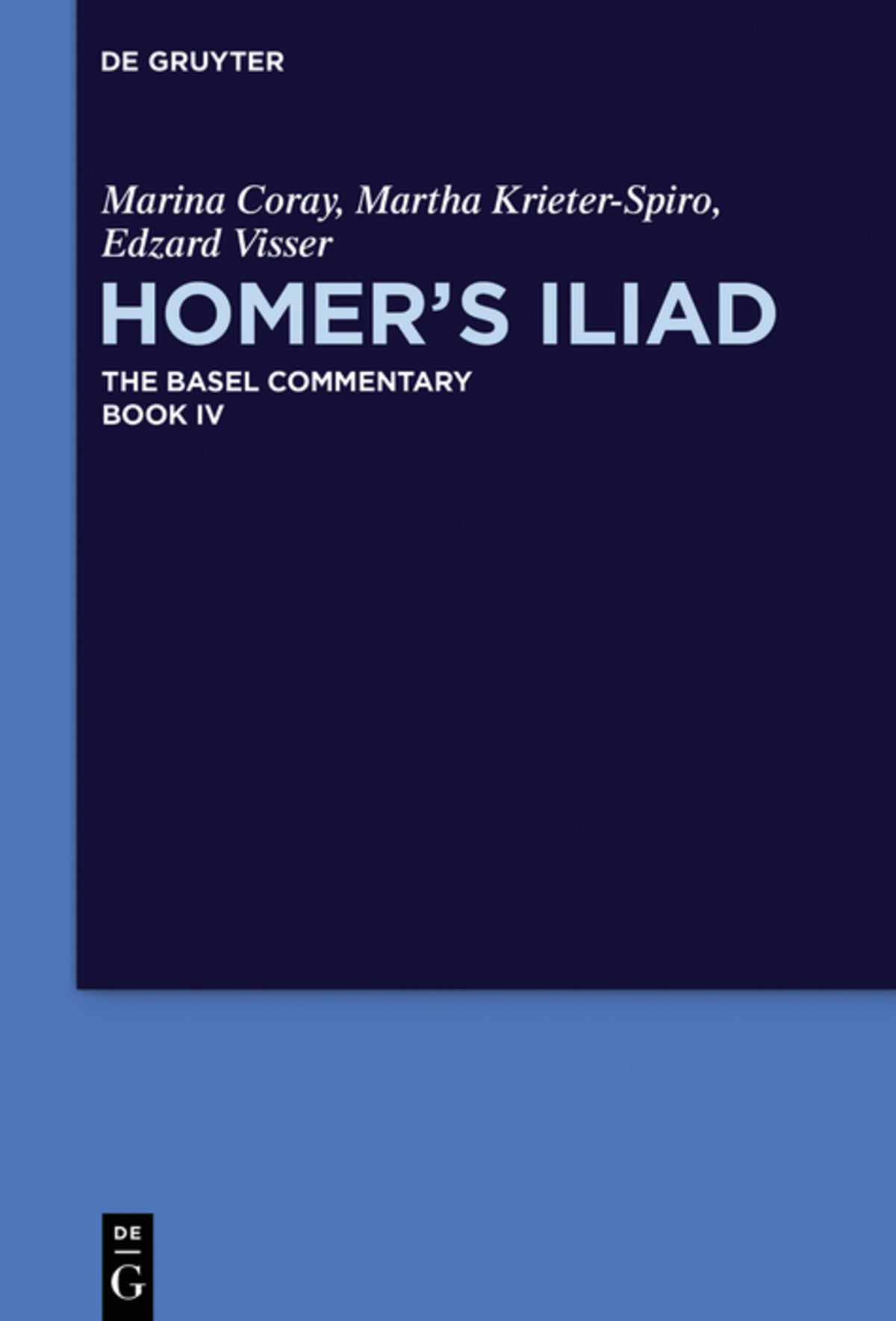 Cover image for Homer’s Iliad ISBN 9783110608298