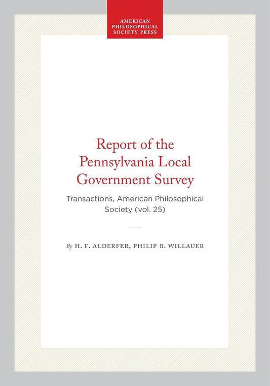 Report of the Pennsylvania Local Government Survey