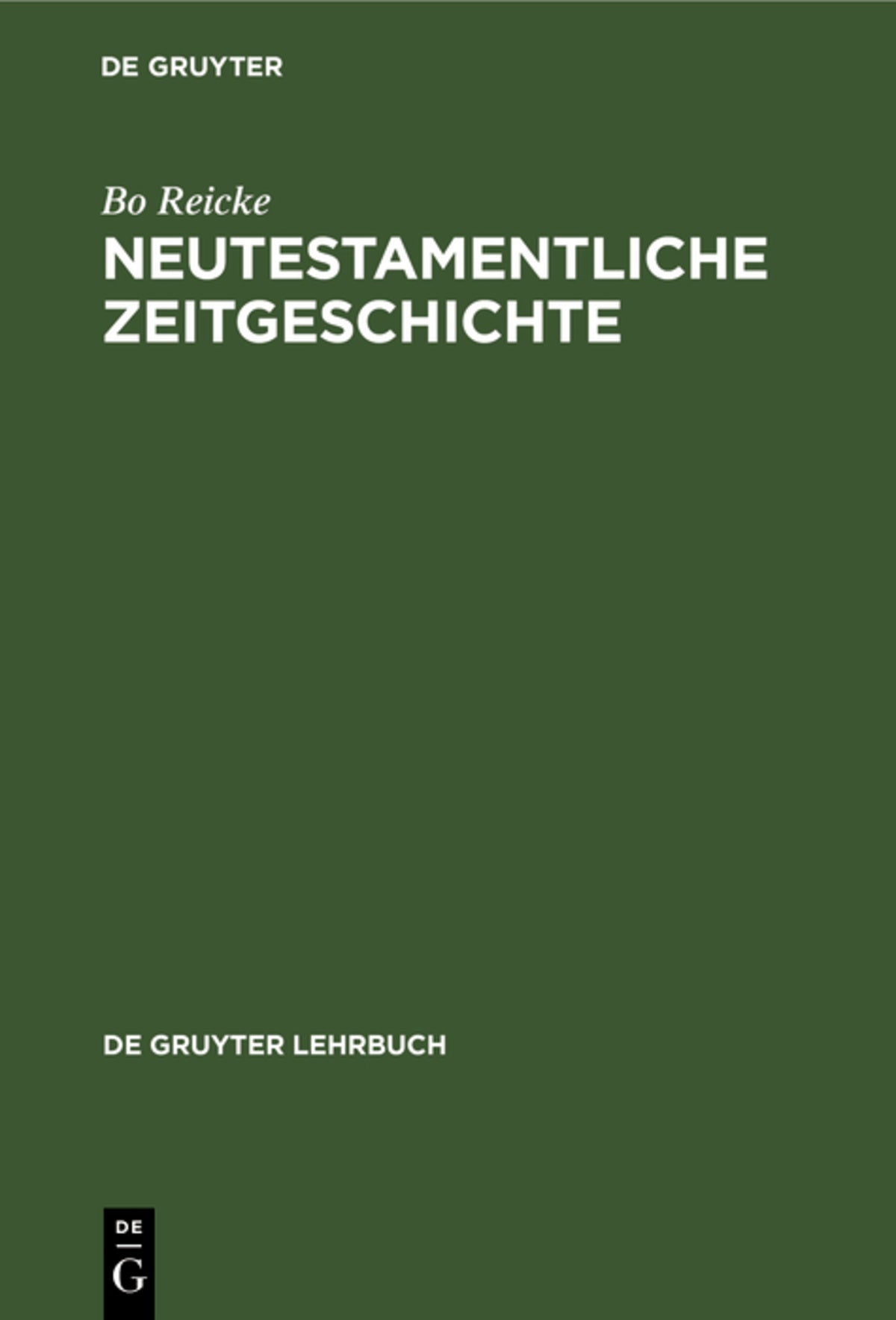 Cover image for Neutestamentliche Zeitgeschichte ISBN 9783110991918