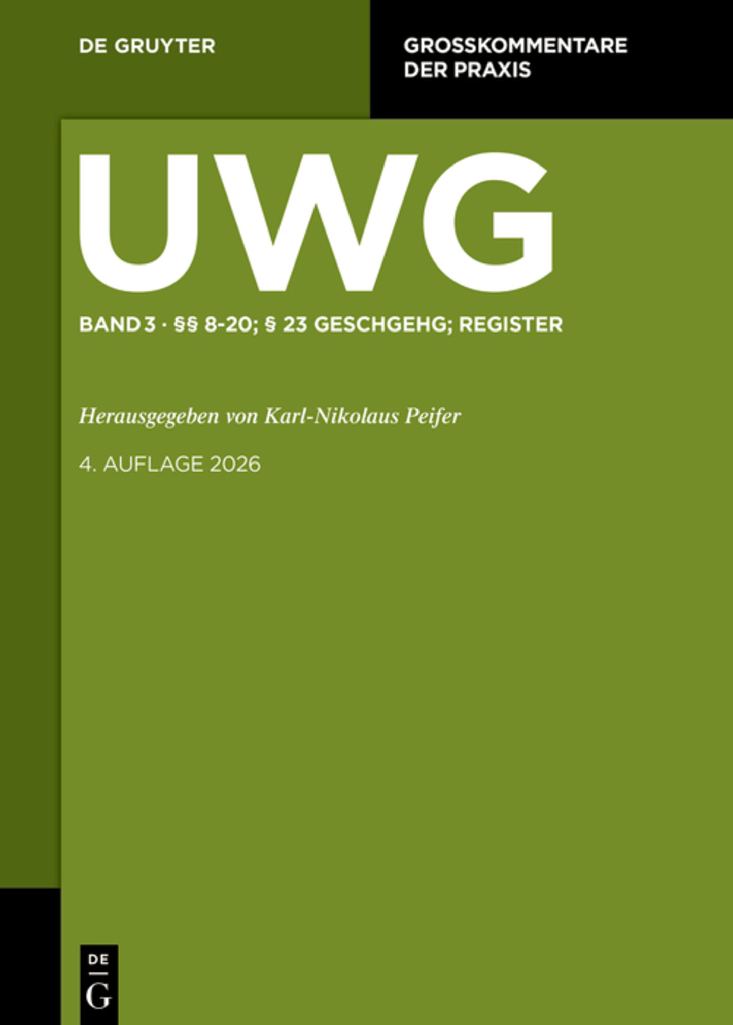 §§ 8-20; § 23 GeschGehG; Register