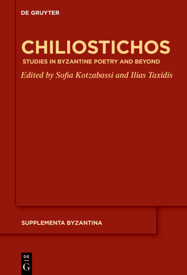 Cover image for Chiliostichos ISBN 9783112257647